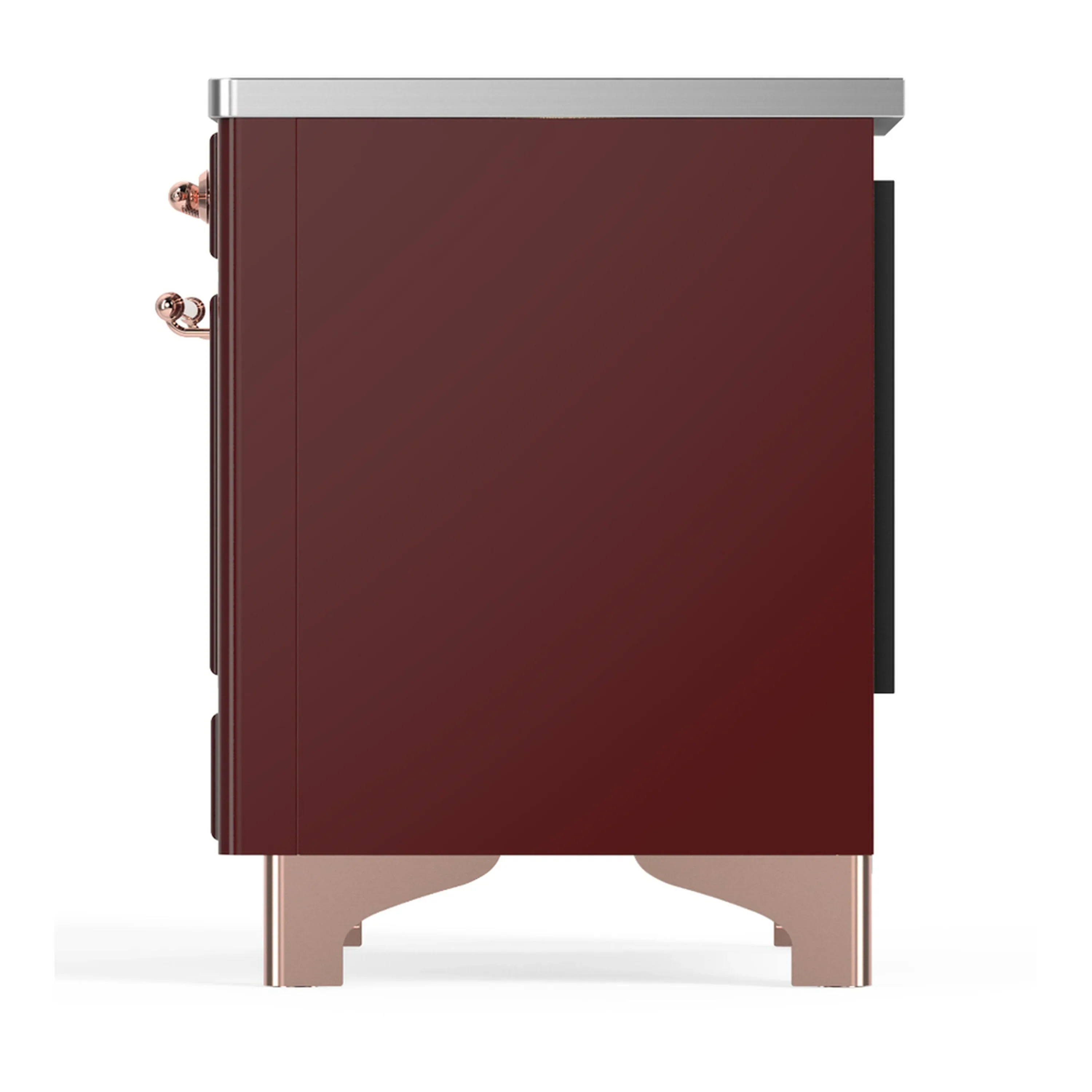 ILVE Majestic III 36-Inch Induction Range with 6 Induction Elements and Solid Door Electric Oven in Burgundy with Copper Trim (UMIB36QNR3BUP) - Image 7
