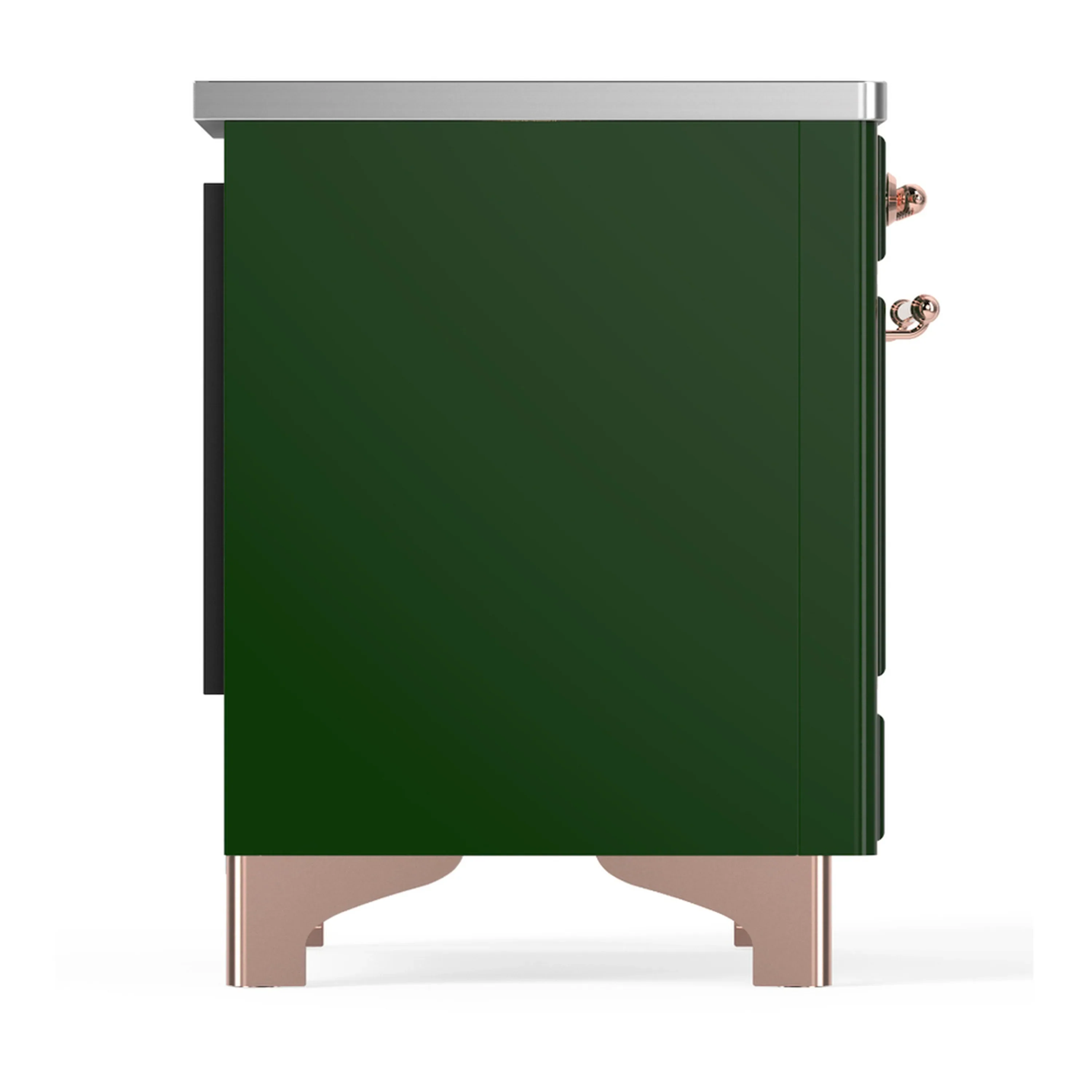 ILVE Majestic III 36-Inch Induction Range with 6 Induction Elements and Solid Door Electric Oven in Emerald Green with Copper Trim (UMIB36QNR3EGP) - Image 6
