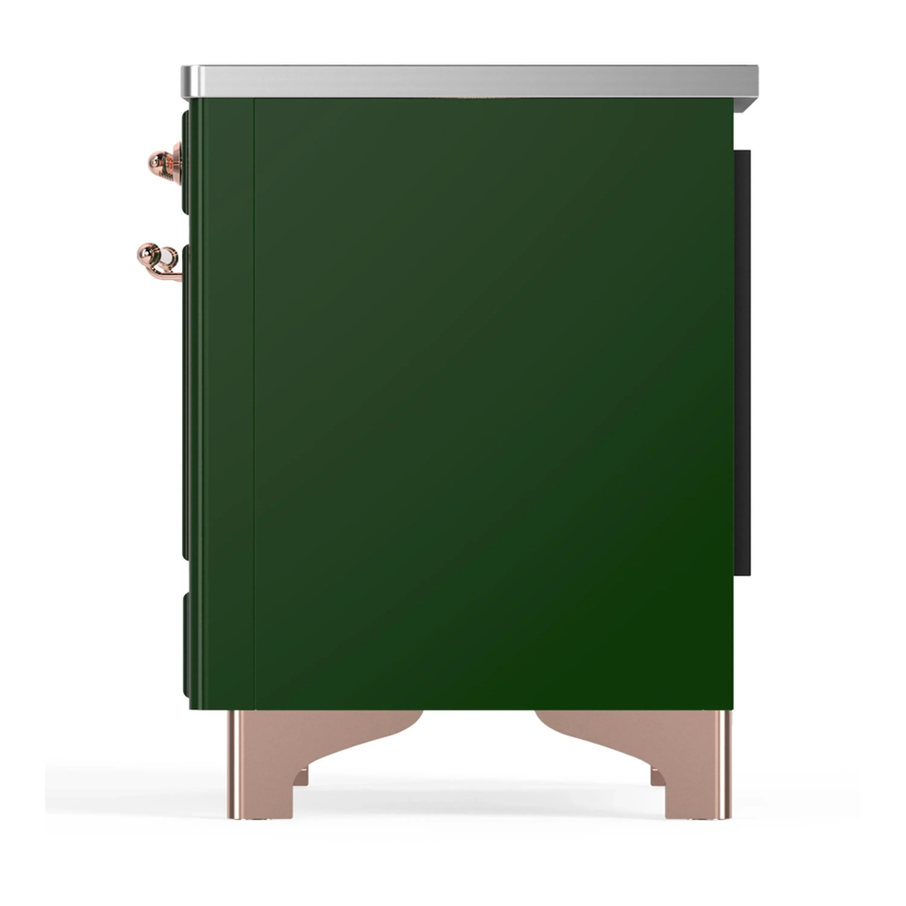 ILVE Majestic III 36-Inch Induction Range with 6 Induction Elements and Solid Door Electric Oven in Emerald Green with Copper Trim (UMIB36QNR3EGP) - Image 7