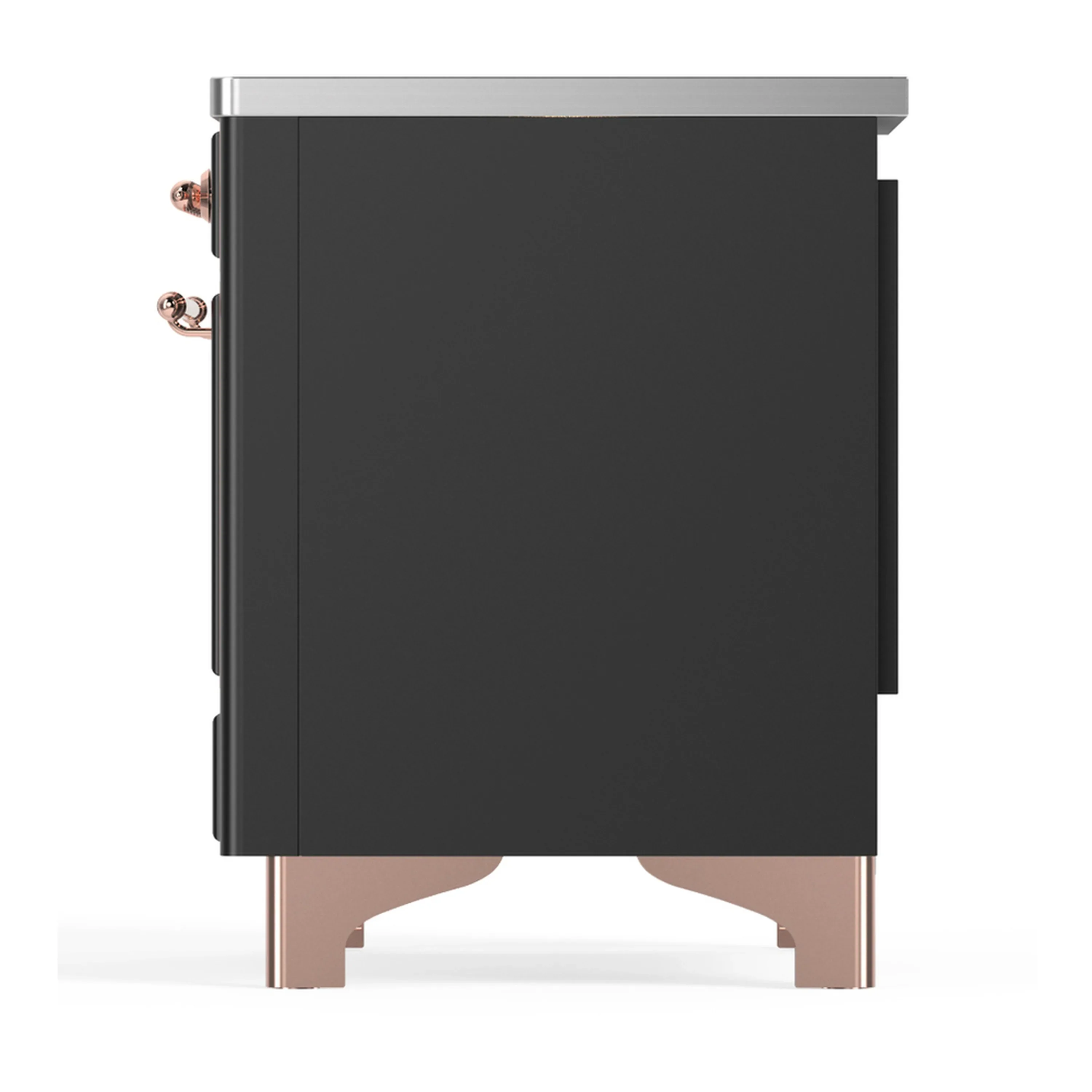 ILVE Majestic III 36-Inch Induction Range with 6 Induction Elements and Solid Door Electric Oven in Matte Graphite with Copper Trim (UMIB36QNR3MGP) - Image 6