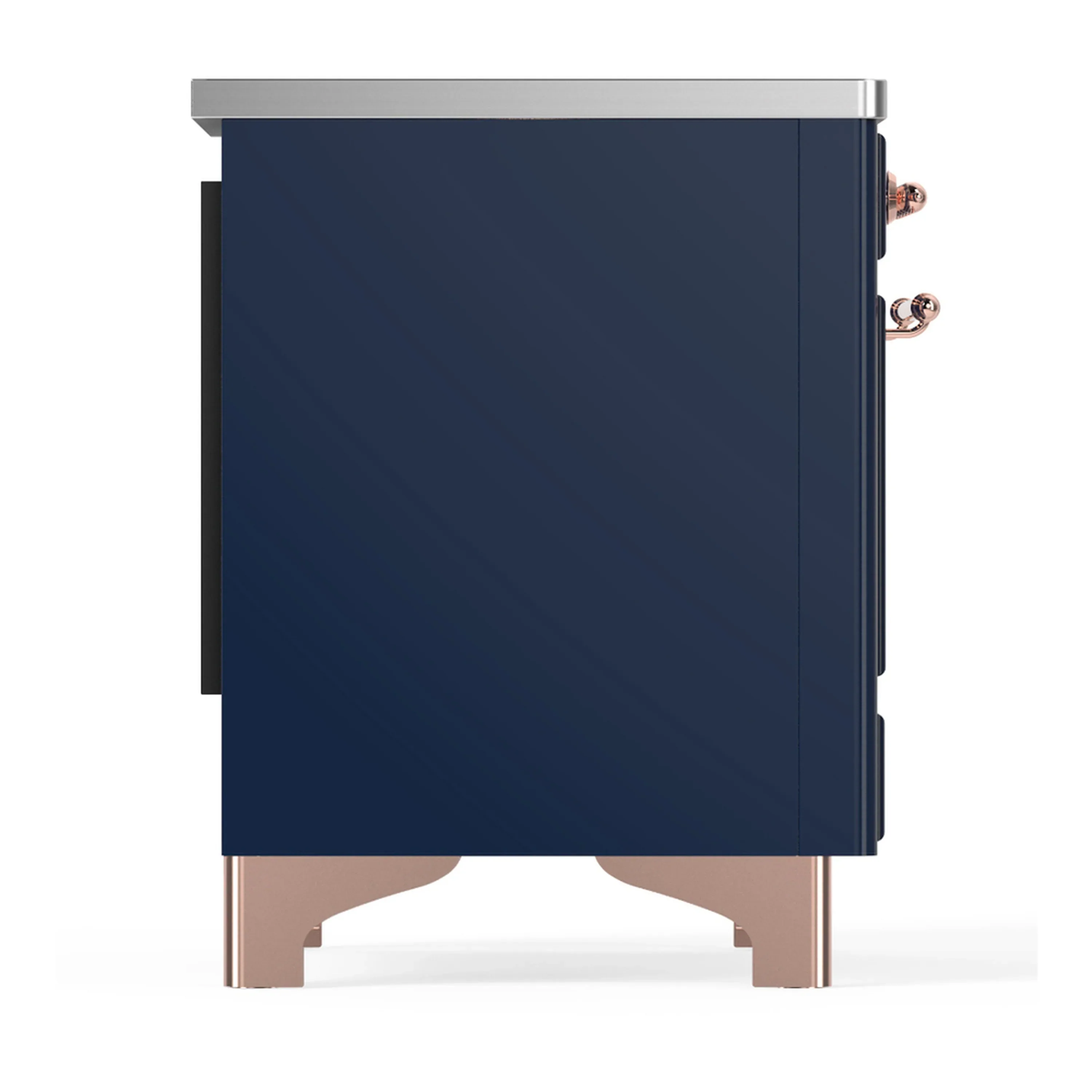 ILVE Majestic III 36-Inch Induction Range with 6 Induction Elements and Solid Door Electric Oven in Mightnight Blue with Copper Trim (UMIB36QNR3MBP) - Image 6