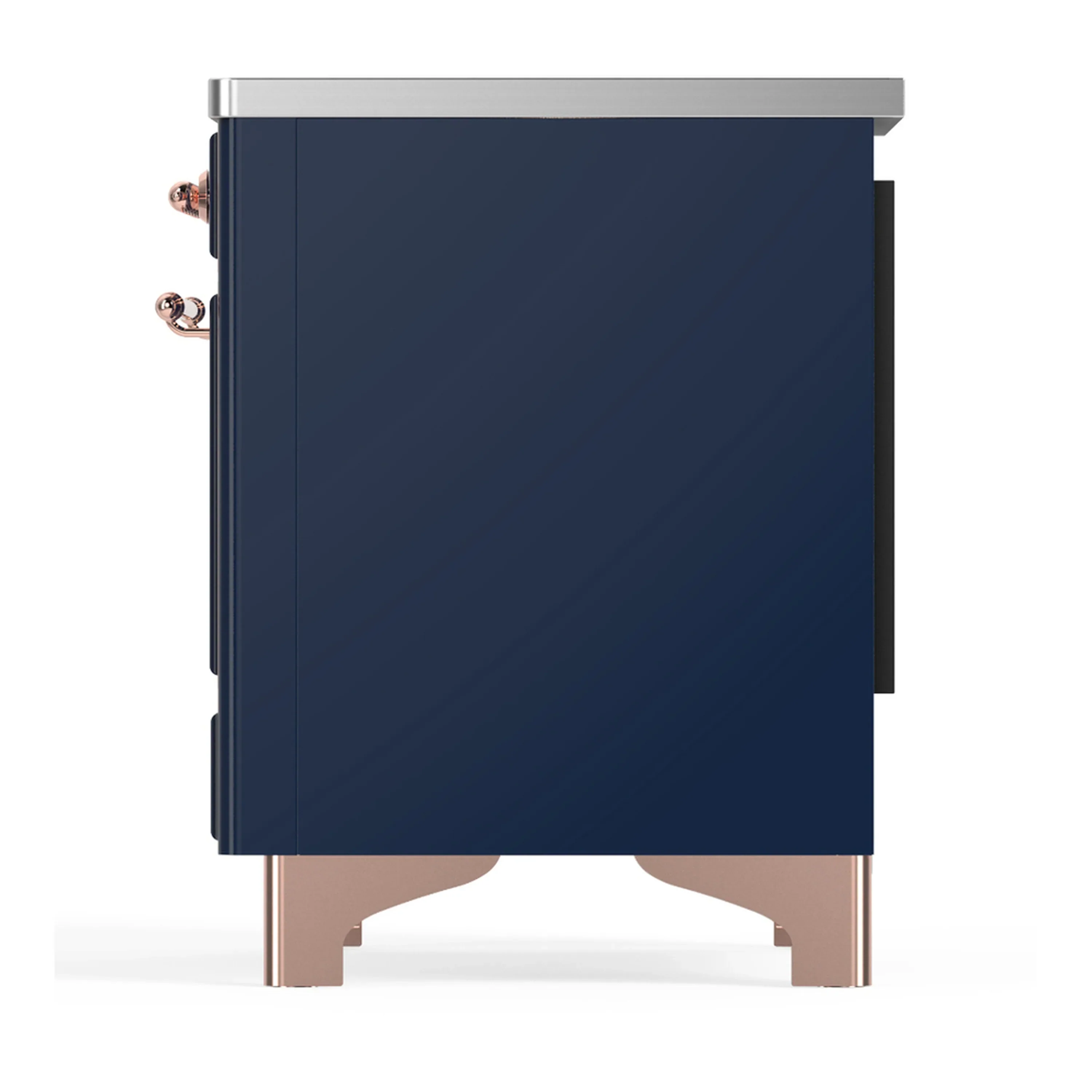 ILVE Majestic III 36-Inch Induction Range with 6 Induction Elements and Solid Door Electric Oven in Mightnight Blue with Copper Trim (UMIB36QNR3MBP) - Image 7