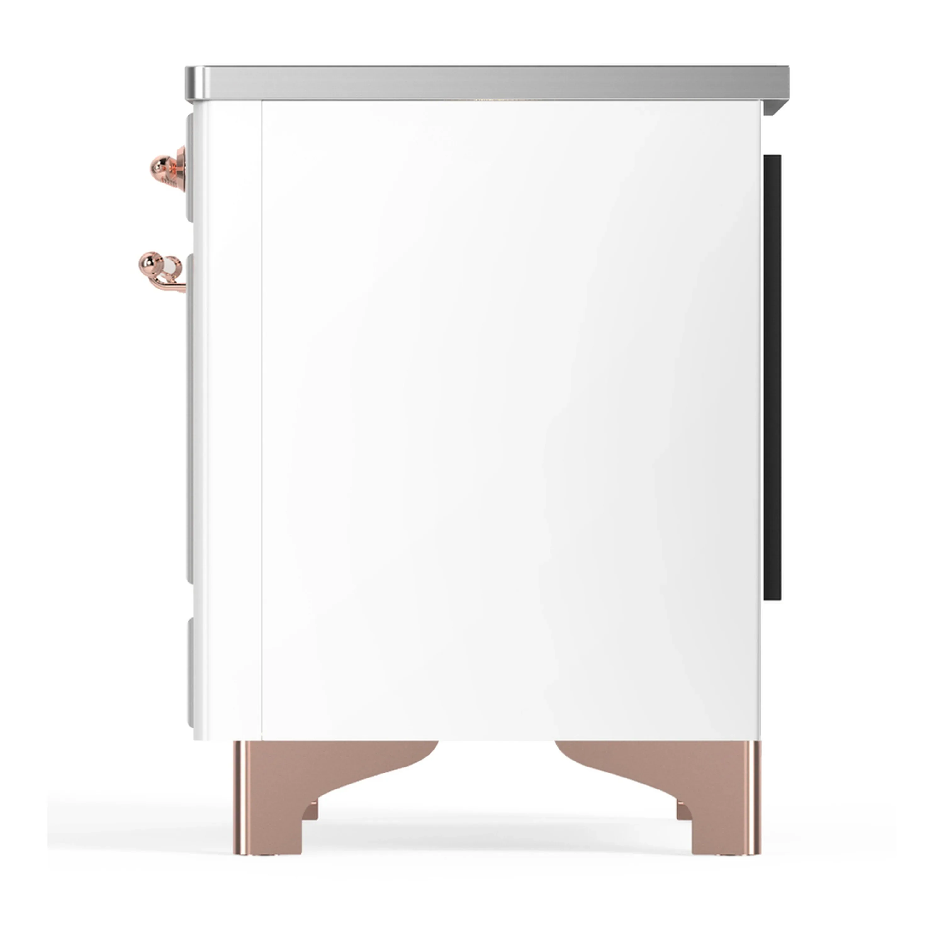 ILVE Majestic III 36-Inch Induction Range with 6 Induction Elements and Solid Door Electric Oven in White with Copper Trim (UMIB36QNR3WHP) - Image 7