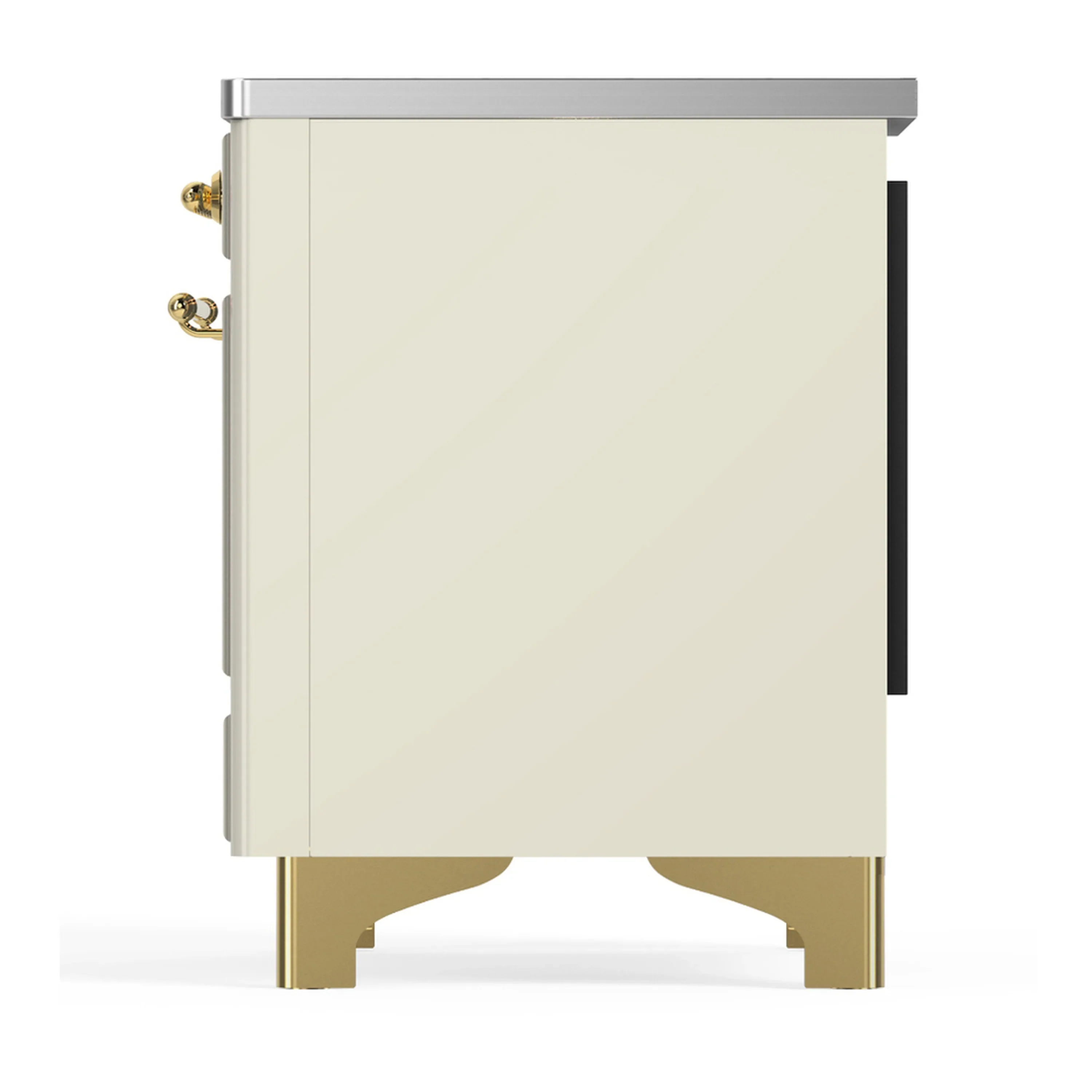 ILVE Majestic III 36-Inch Induction Range with 6 Induction Elements and Solid Door Electric Oven in Antique White with Brass Trim (UMIB36QNR3AWG) - Image 7