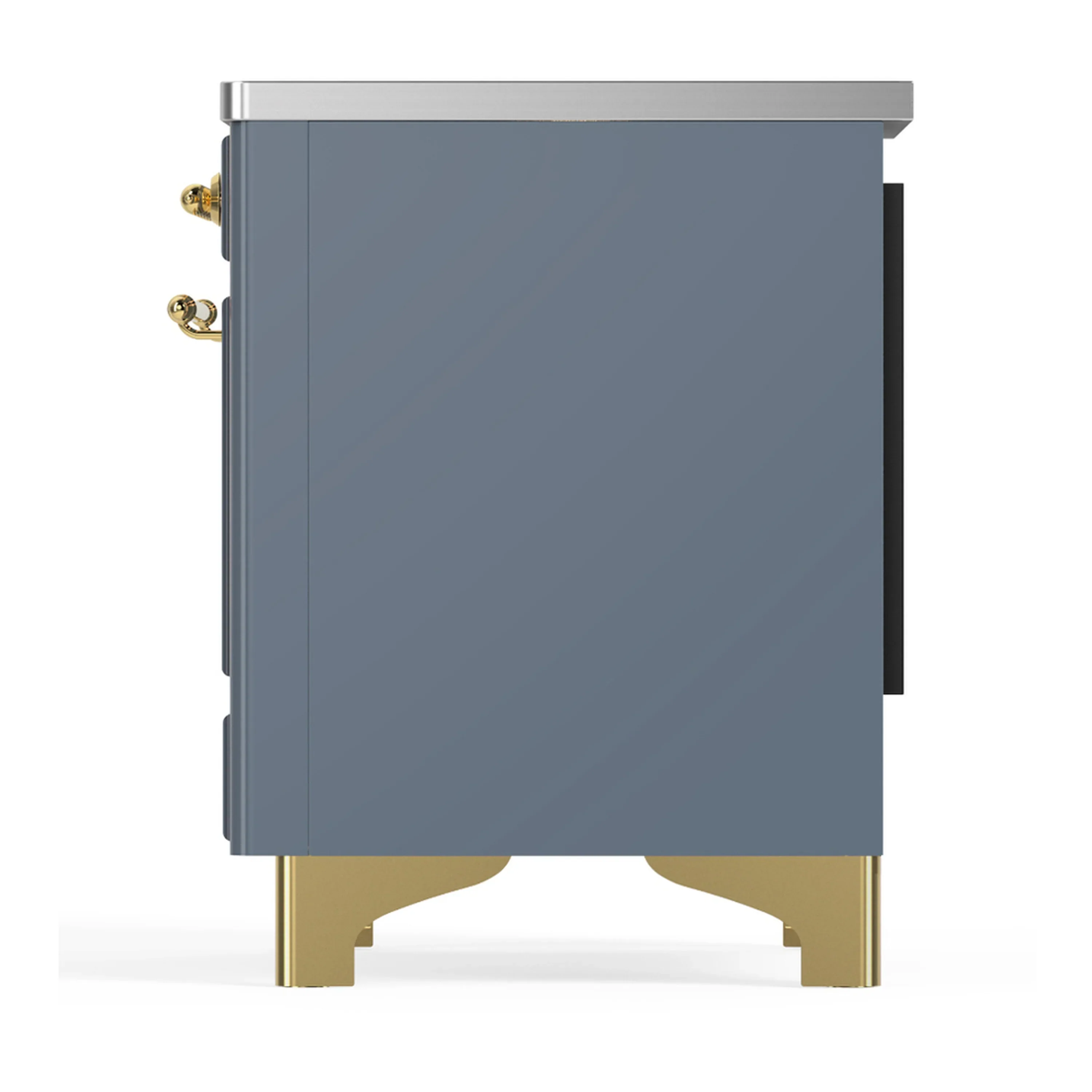 ILVE Majestic III 36-Inch Induction Range with 6 Induction Elements and Triple Glass Door Electric Oven in Blue Grey with Brass Trim (UMIB36NR3BGG) - Image 7