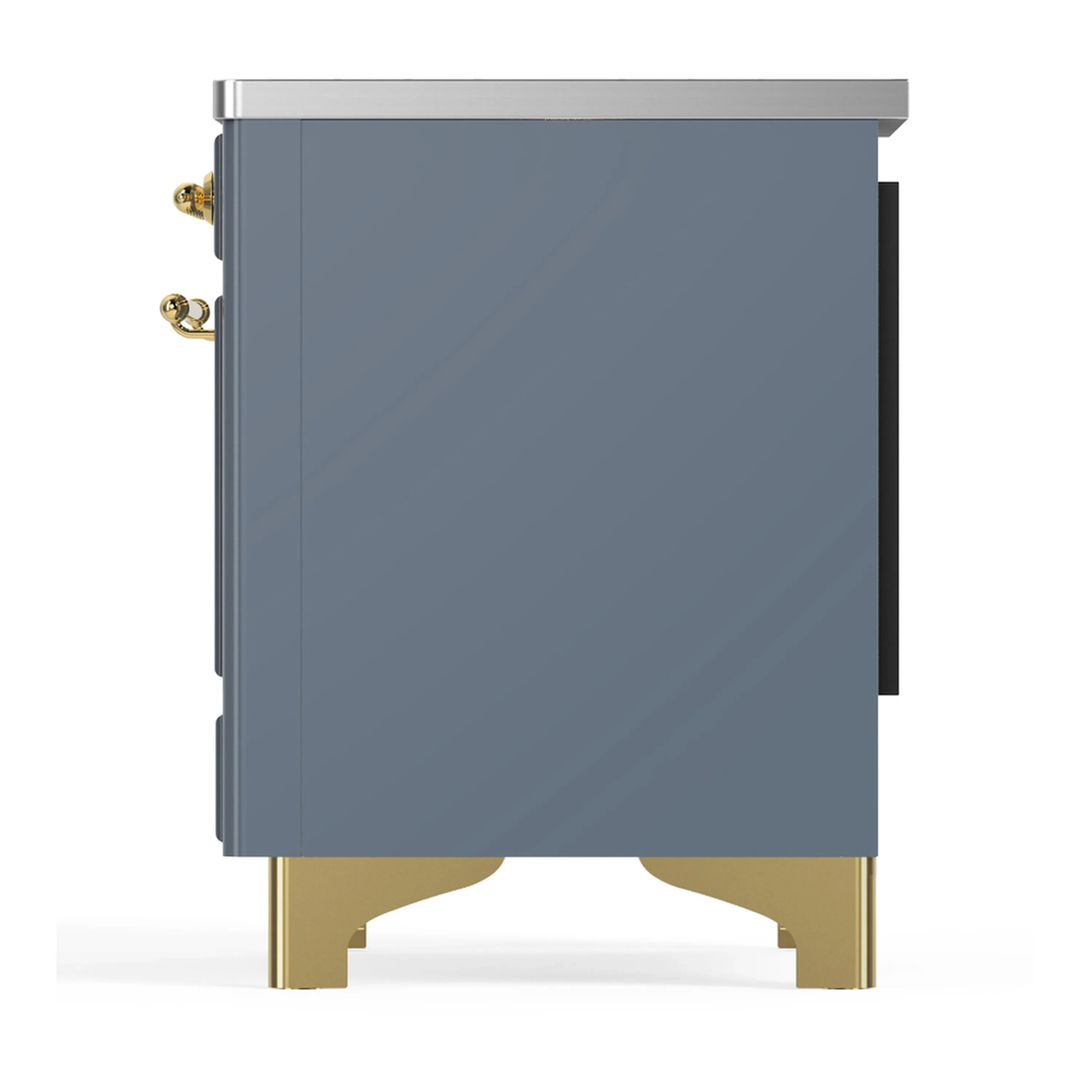 ILVE Majestic III 36-Inch Induction Range with 6 Induction Elements and Solid Door Electric Oven in Blue Grey with Brass Trim (UMIB36QNR3BGG) - Image 7