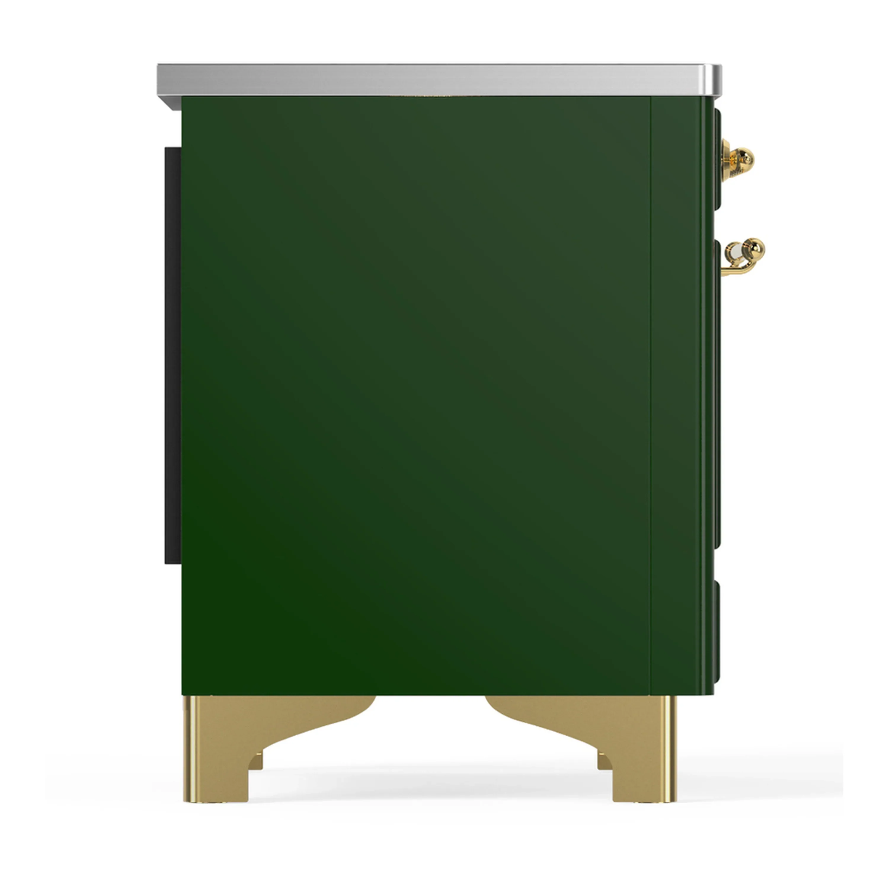 ILVE Majestic III 36-Inch Induction Range with 6 Induction Elements and Triple Glass Door Electric Oven in Emerald Green with Brass Trim (UMIB36NR3EGG) - Image 6