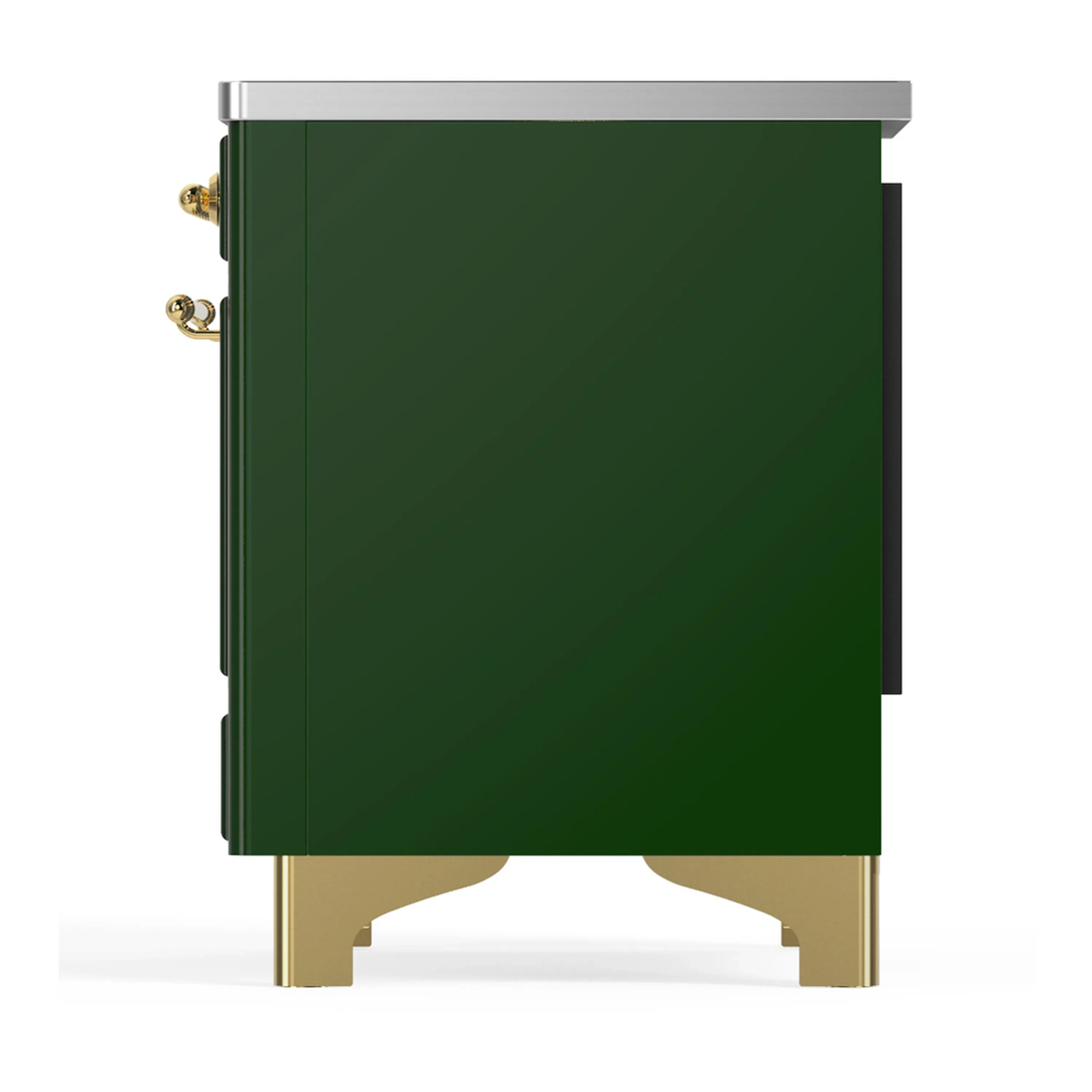 ILVE Majestic III 36-Inch Induction Range with 6 Induction Elements and Triple Glass Door Electric Oven in Emerald Green with Brass Trim (UMIB36NR3EGG) - Image 7