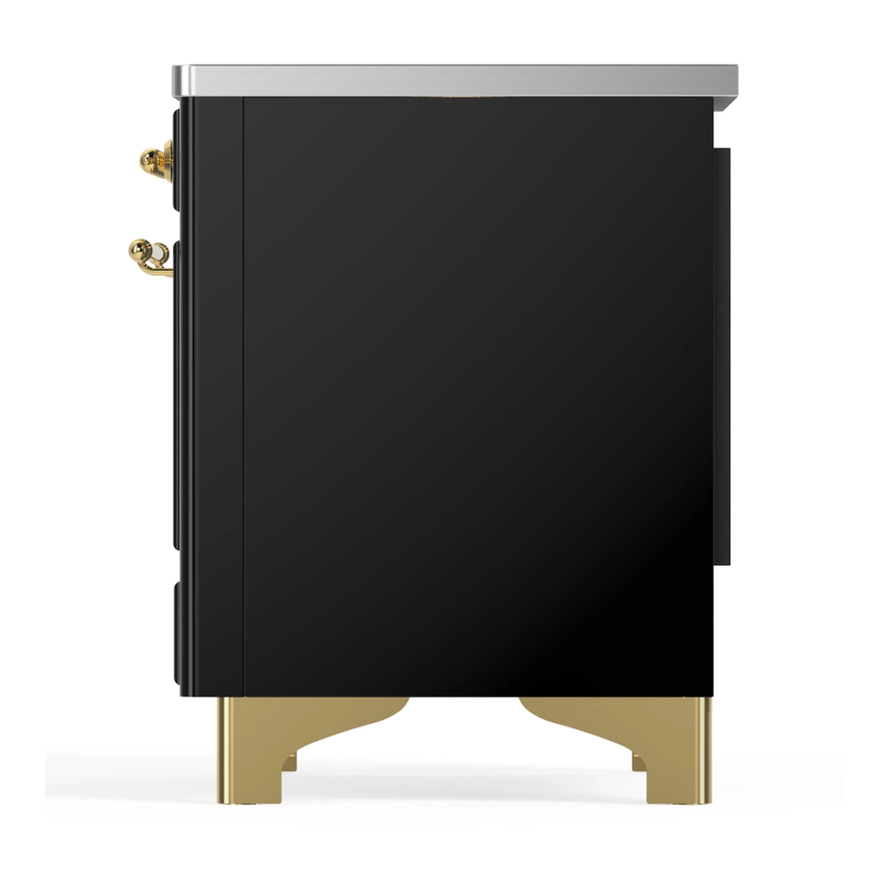 ILVE Majestic III 36-Inch Induction Range with 6 Induction Elements and Triple Glass Door Electric Oven in Glossy Black with Brass Trim (UMIB36NR3BKG) - Image 7
