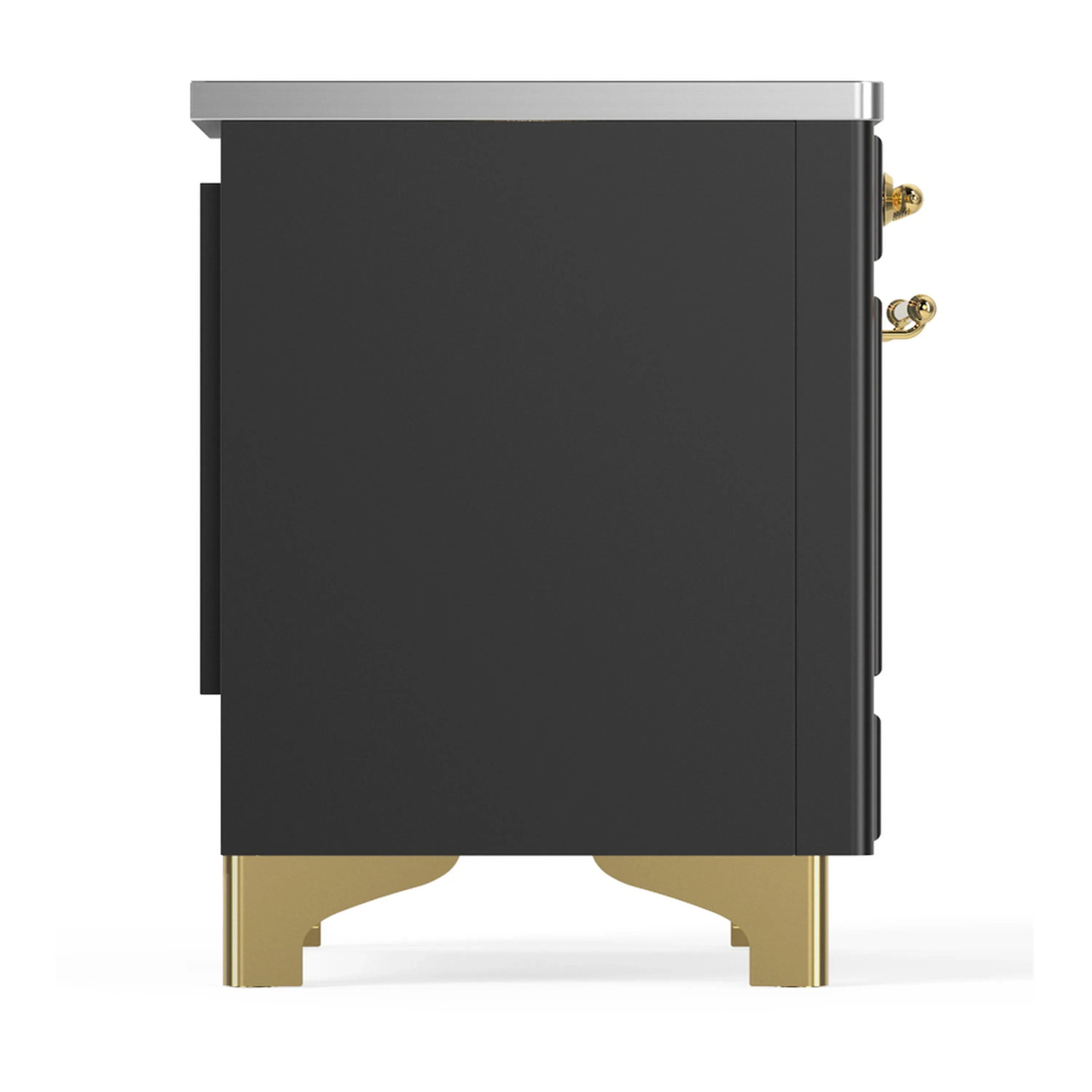 ILVE Majestic III 36-Inch Induction Range with 6 Induction Elements and Triple Glass Door Electric Oven in Matte Graphite with Brass Trim (UMIB36NR3MGG) - Image 6