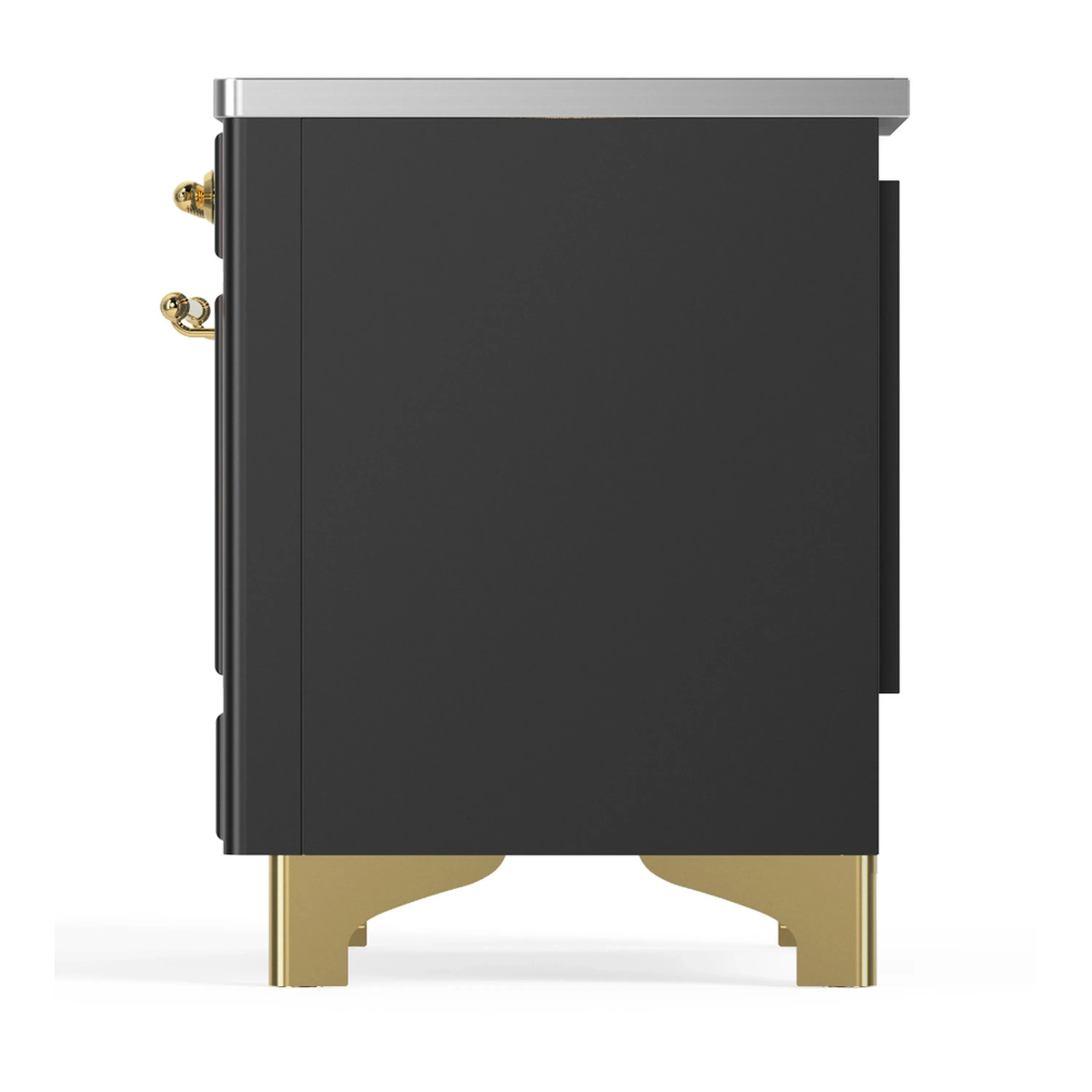 ILVE Majestic III 36-Inch Induction Range with 6 Induction Elements and Triple Glass Door Electric Oven in Matte Graphite with Brass Trim (UMIB36NR3MGG) - Image 7