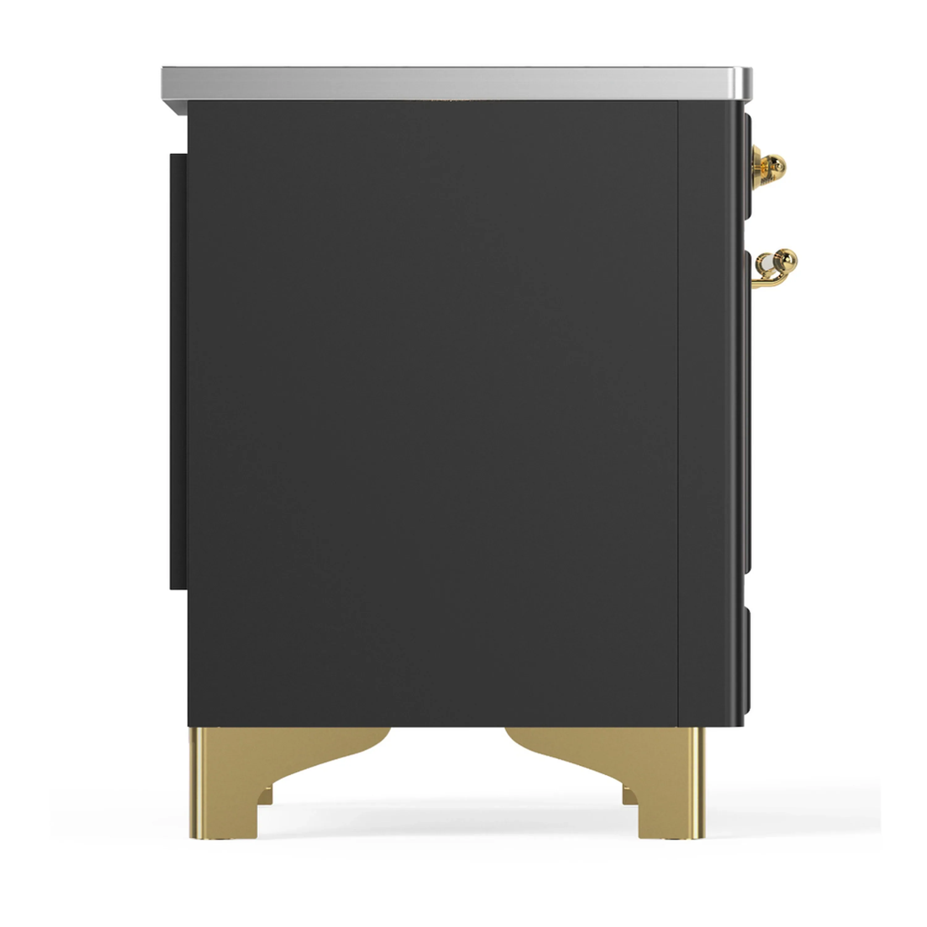 ILVE Majestic III 36-Inch Induction Range with 6 Induction Elements and Solid Door Electric Oven in Matte Graphite with Brass Trim (UMIB36QNR3MGG) - Image 6