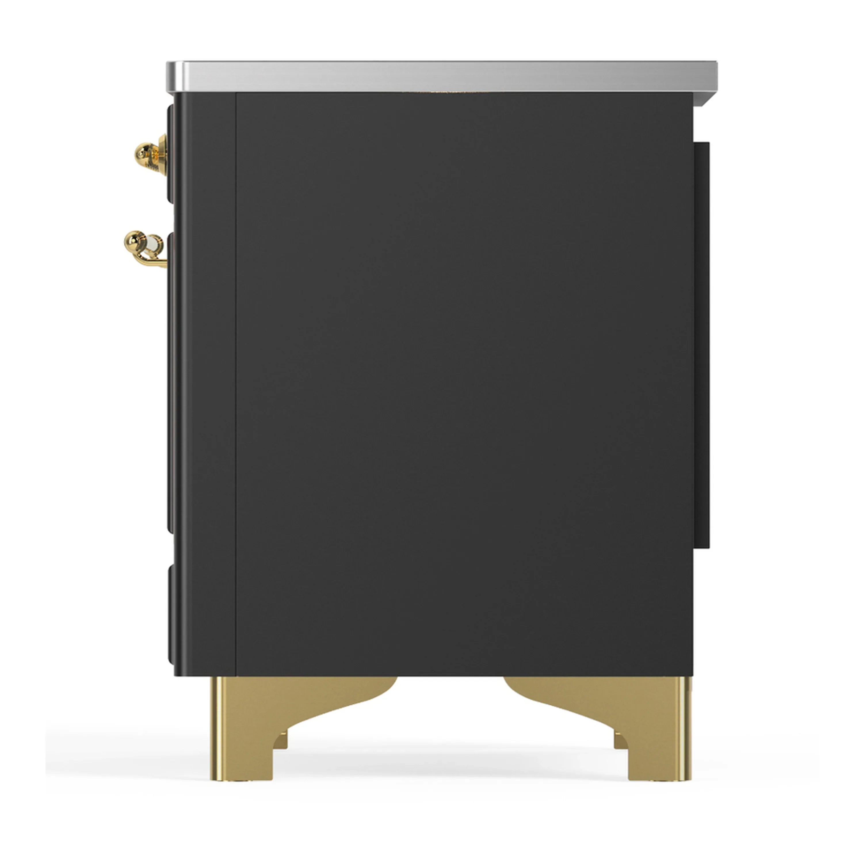 ILVE Majestic III 36-Inch Induction Range with 6 Induction Elements and Solid Door Electric Oven in Matte Graphite with Brass Trim (UMIB36QNR3MGG) - Image 7