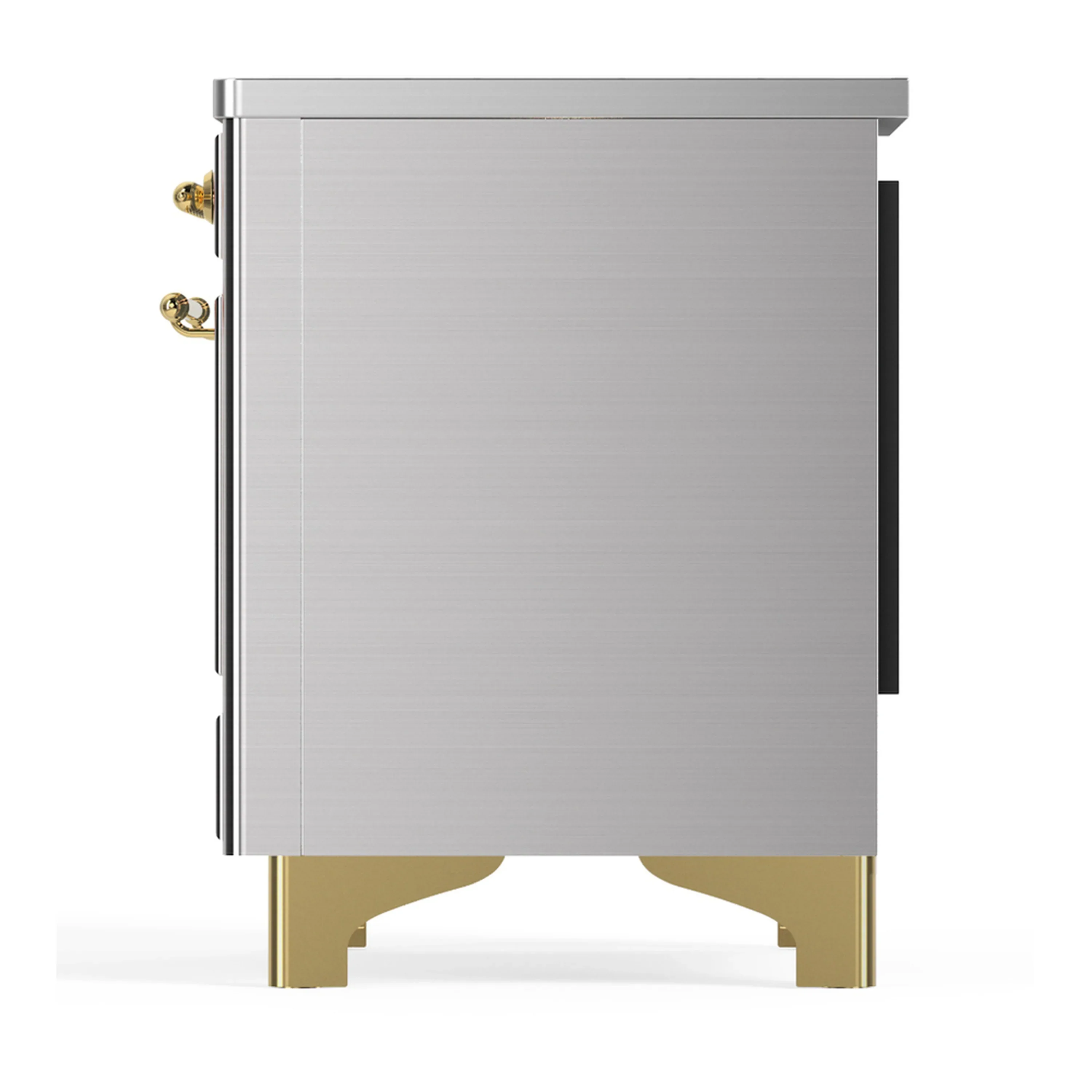 ILVE Majestic III 36-Inch Induction Range with 6 Induction Elements and Triple Glass Door Electric Oven in Stainless Steel with Brass Trim (UMIB36NR3SSG) - Image 7