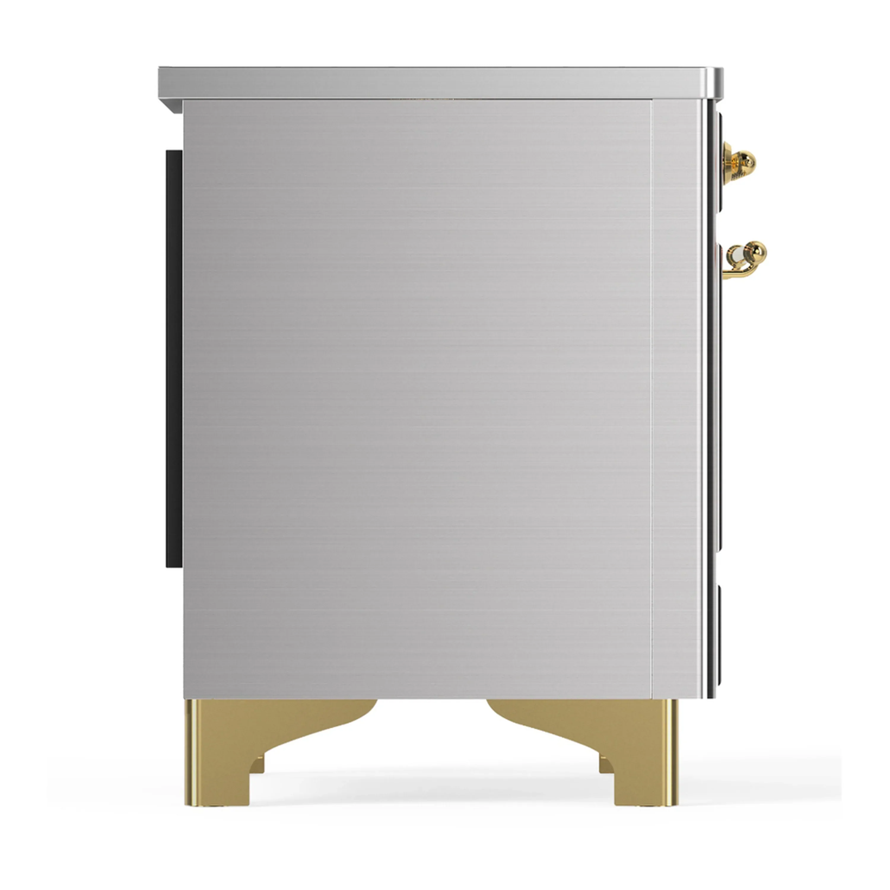 ILVE Majestic III 36-Inch Induction Range with 6 Induction Elements and Solid Door Electric Oven in Stainless Steel with Brass Trim (UMIB36QNR3SSG) - Image 6