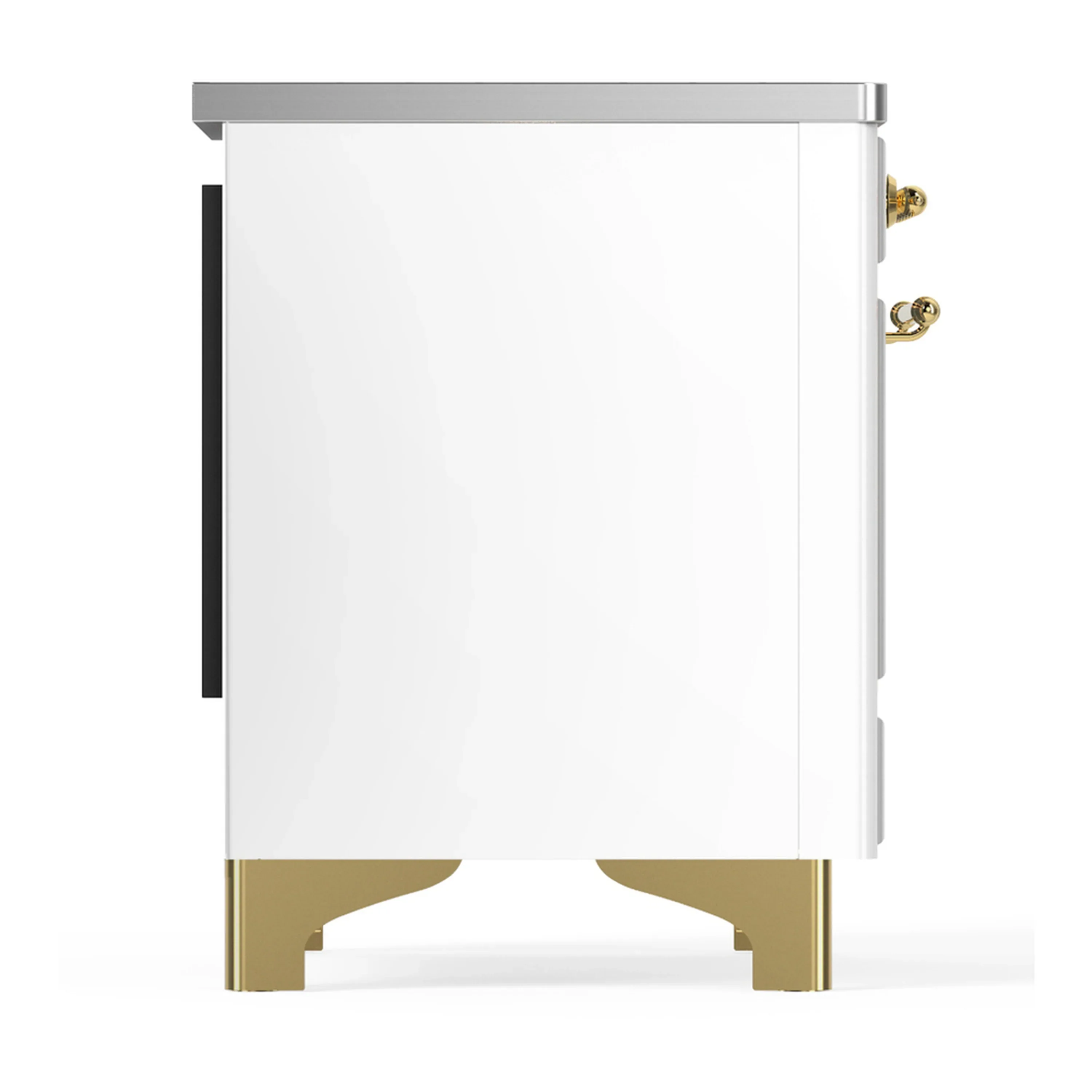 ILVE Majestic III 36-Inch Induction Range with 6 Induction Elements and Triple Glass Door Electric Oven in White with Brass Trim (UMIB36NR3WHG) - Image 6
