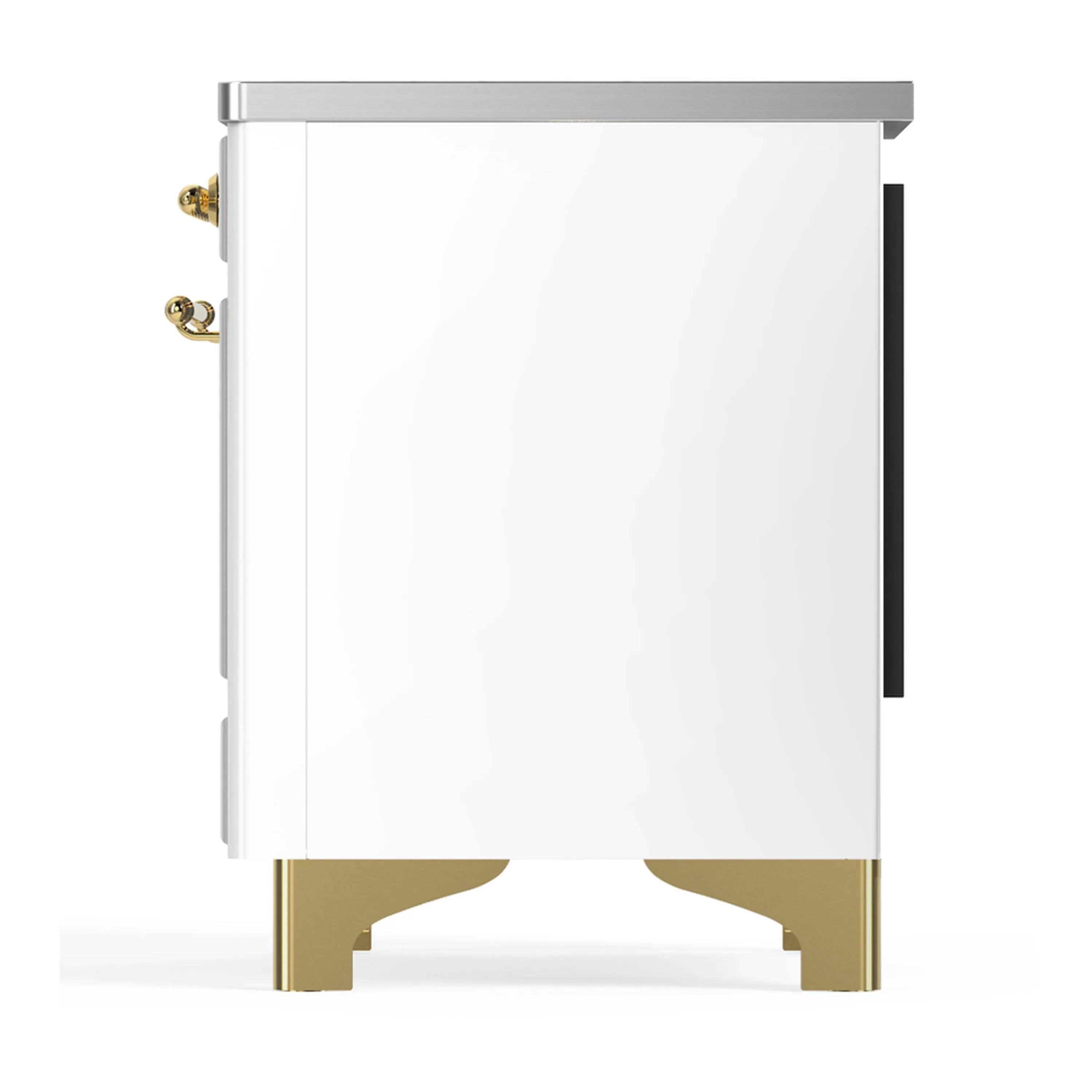 ILVE Majestic III 36-Inch Induction Range with 6 Induction Elements and Triple Glass Door Electric Oven in White with Brass Trim (UMIB36NR3WHG) - Image 7