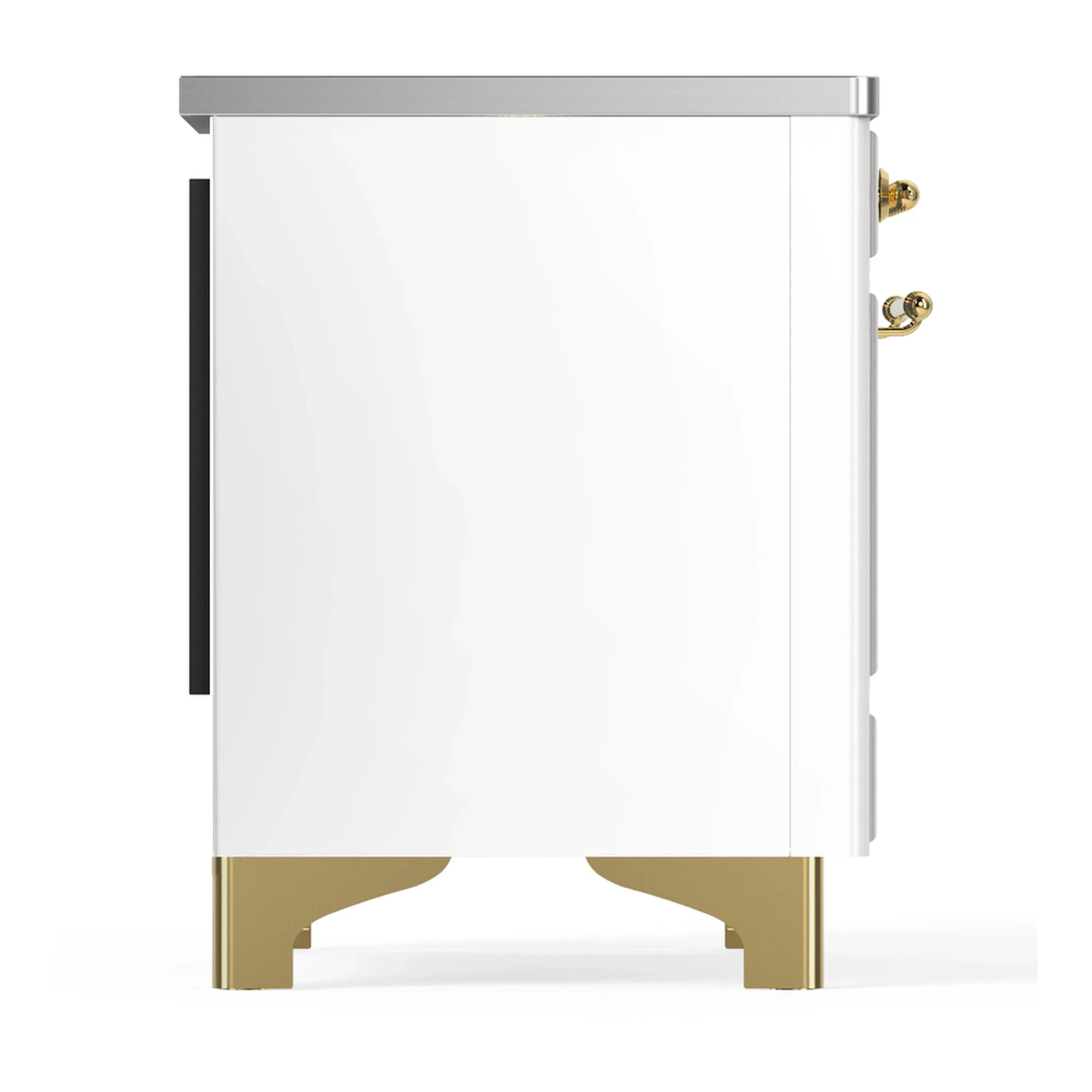 ILVE Majestic III 36-Inch Induction Range with 6 Induction Elements and Solid Door Electric Oven in White with Brass Trim (UMIB36QNR3WHG) - Image 6