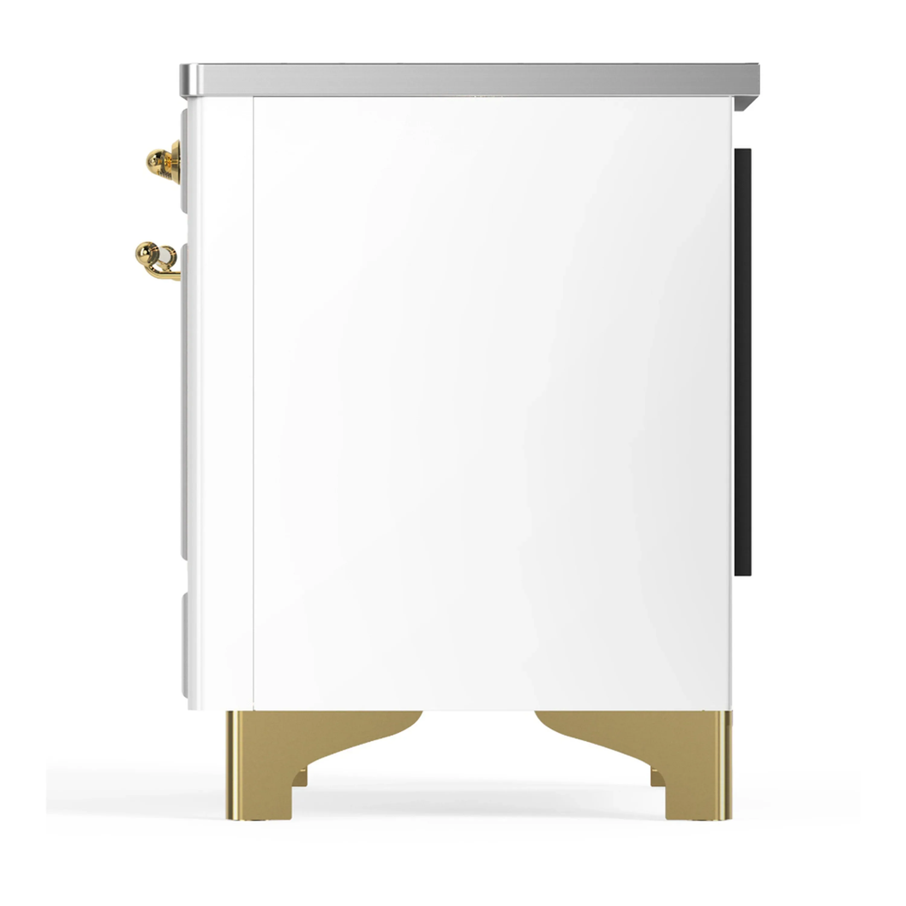 ILVE Majestic III 36-Inch Induction Range with 6 Induction Elements and Solid Door Electric Oven in White with Brass Trim (UMIB36QNR3WHG) - Image 7