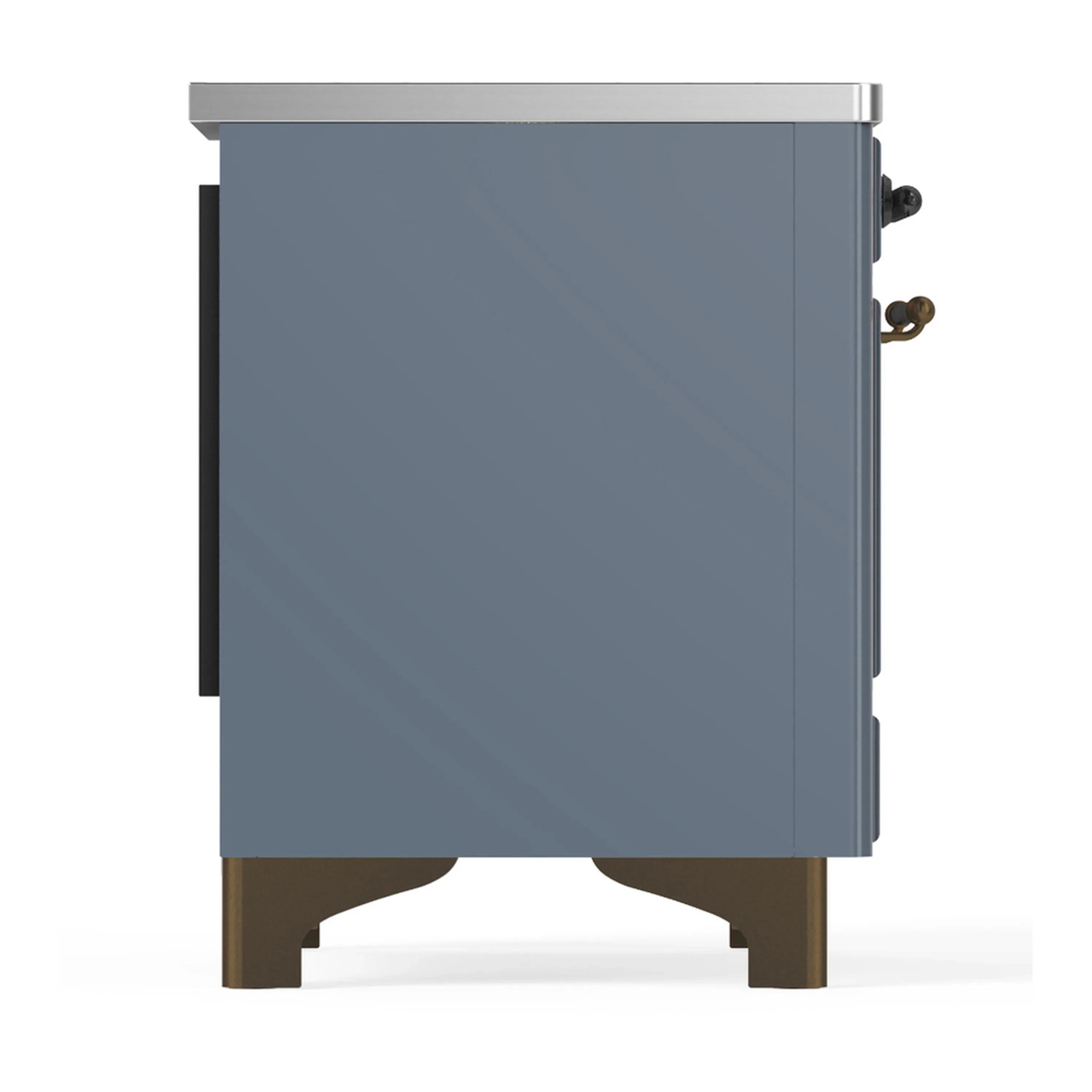 ILVE Majestic III 36-Inch Induction Range with 6 Induction Elements and Solid Door Electric Oven in Blue Grey with Burnished Trim (UMIB36QNR3BGB) - Image 6