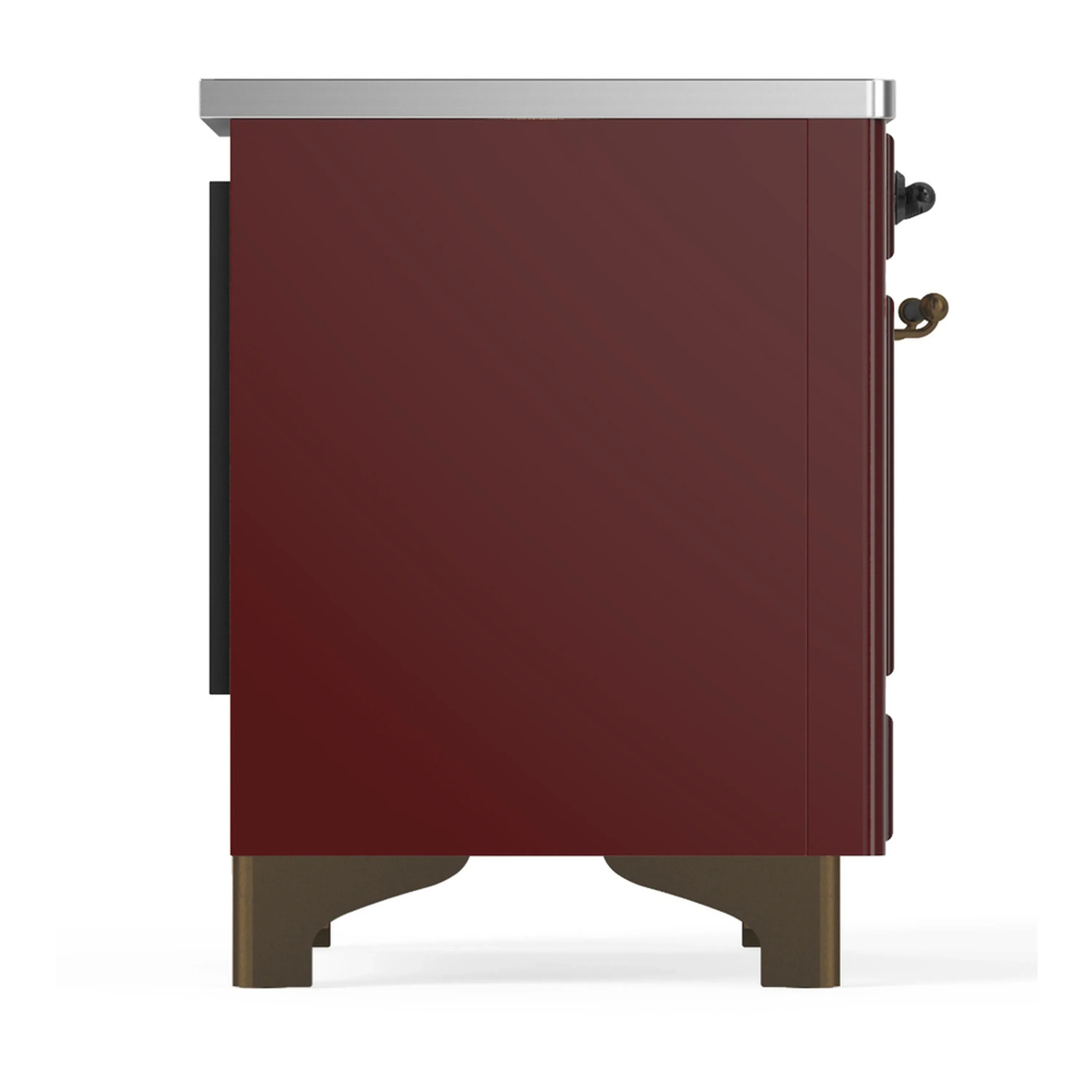 ILVE Majestic III 36-Inch Induction Range with 6 Induction Elements and Solid Door Electric Oven in Burgundy with Burnished Trim (UMIB36QNR3BUB) - Image 6