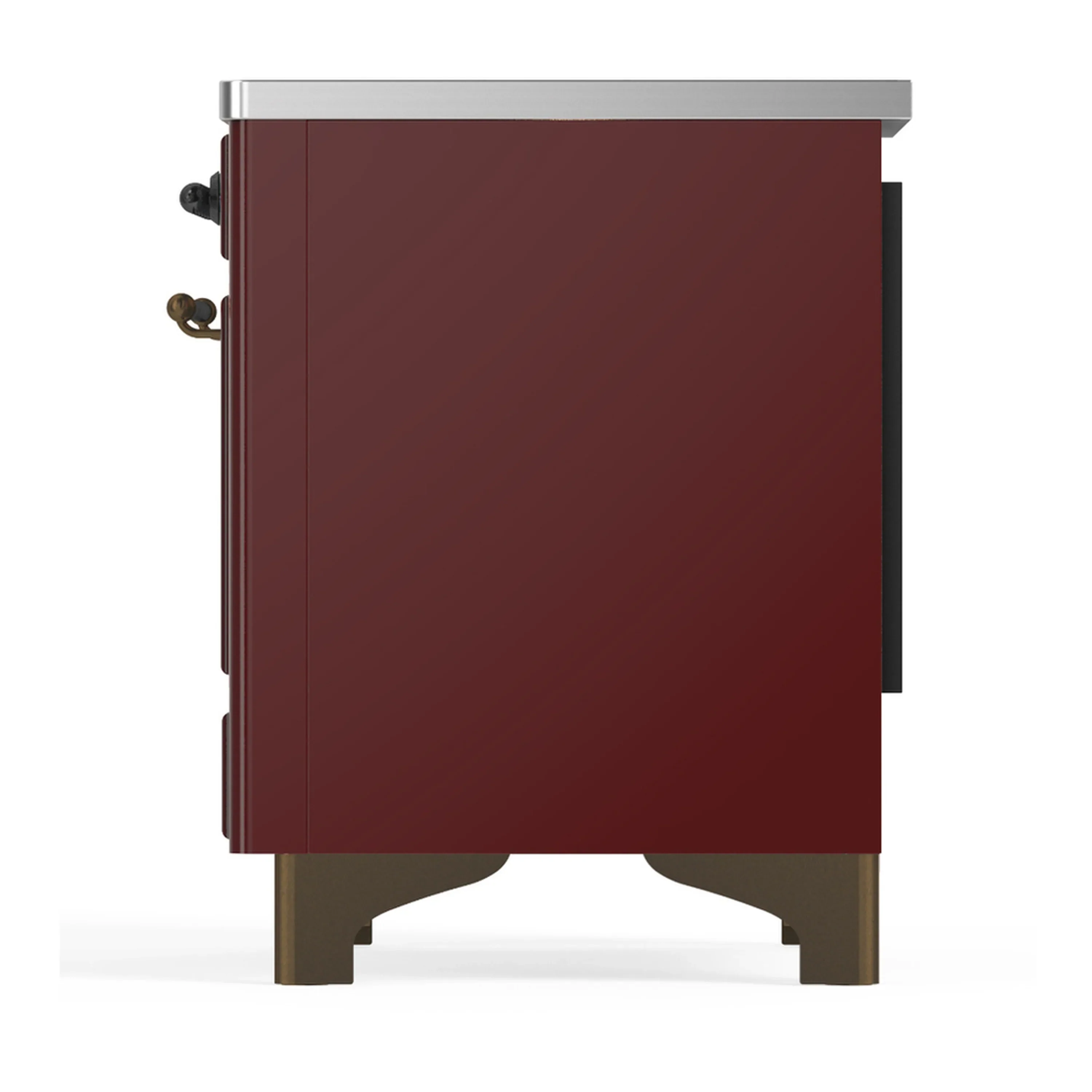 ILVE Majestic III 36-Inch Induction Range with 6 Induction Elements and Solid Door Electric Oven in Burgundy with Burnished Trim (UMIB36QNR3BUB) - Image 7