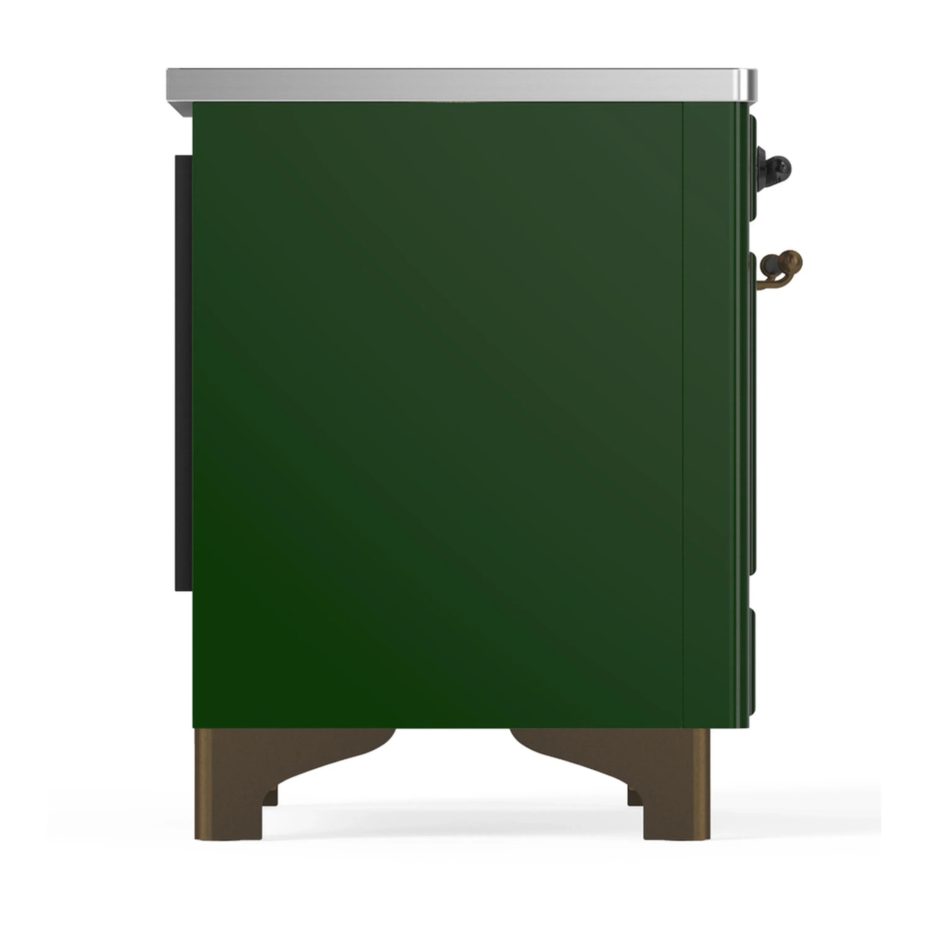 ILVE Majestic III 36-Inch Induction Range with 6 Induction Elements and Solid Door Electric Oven in Emerald Green with Burnished Trim (UMIB36QNR3EGB) - Image 6