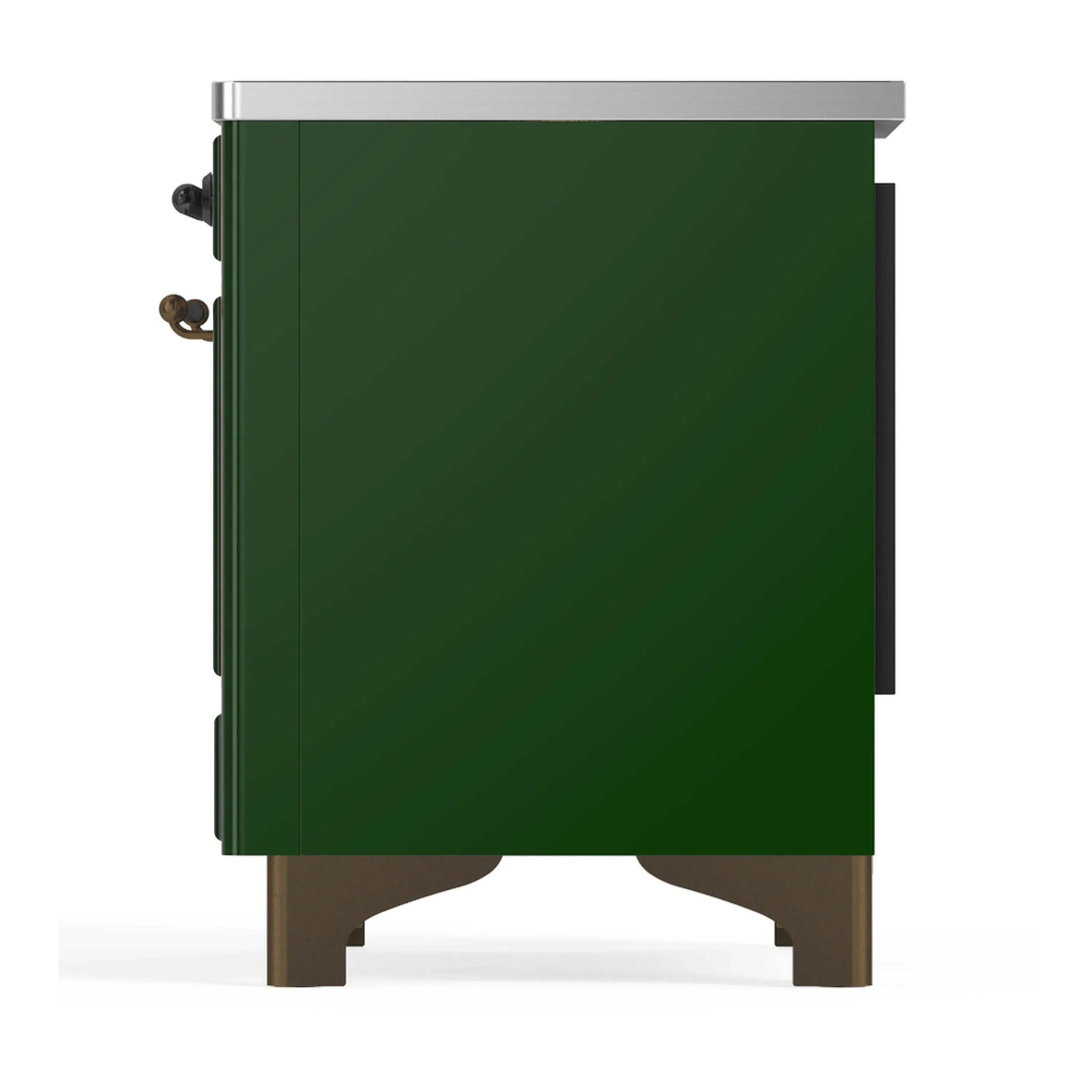 ILVE Majestic III 36-Inch Induction Range with 6 Induction Elements and Solid Door Electric Oven in Emerald Green with Burnished Trim (UMIB36QNR3EGB) - Image 7