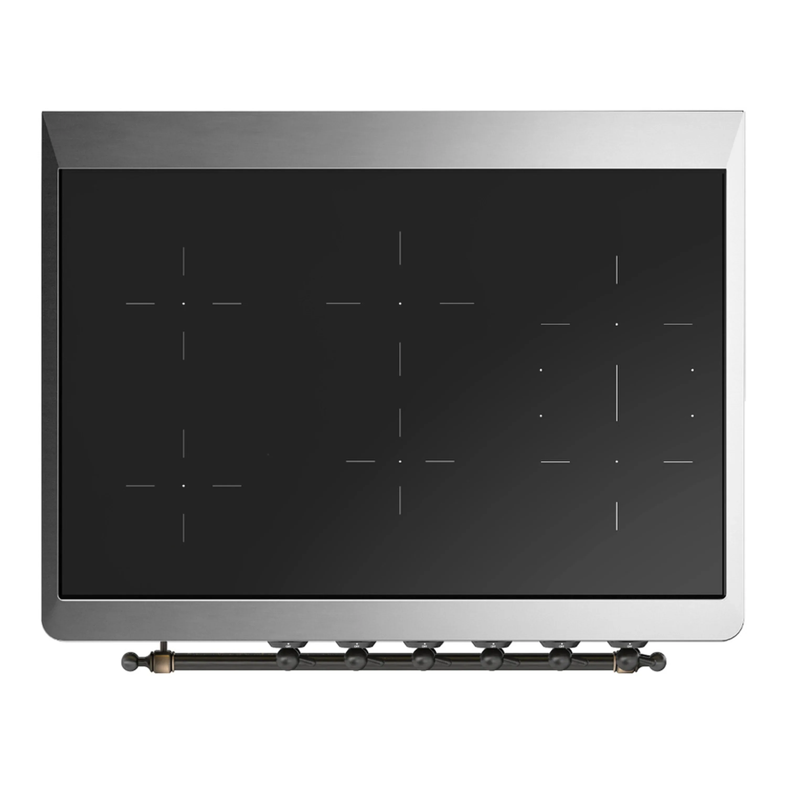 ILVE Majestic III 36-Inch Induction Range with 6 Induction Elements and Triple Glass Door Electric Oven in Matte Graphite with Burnished Trim (UMIB36NR3MGB) - Image 2