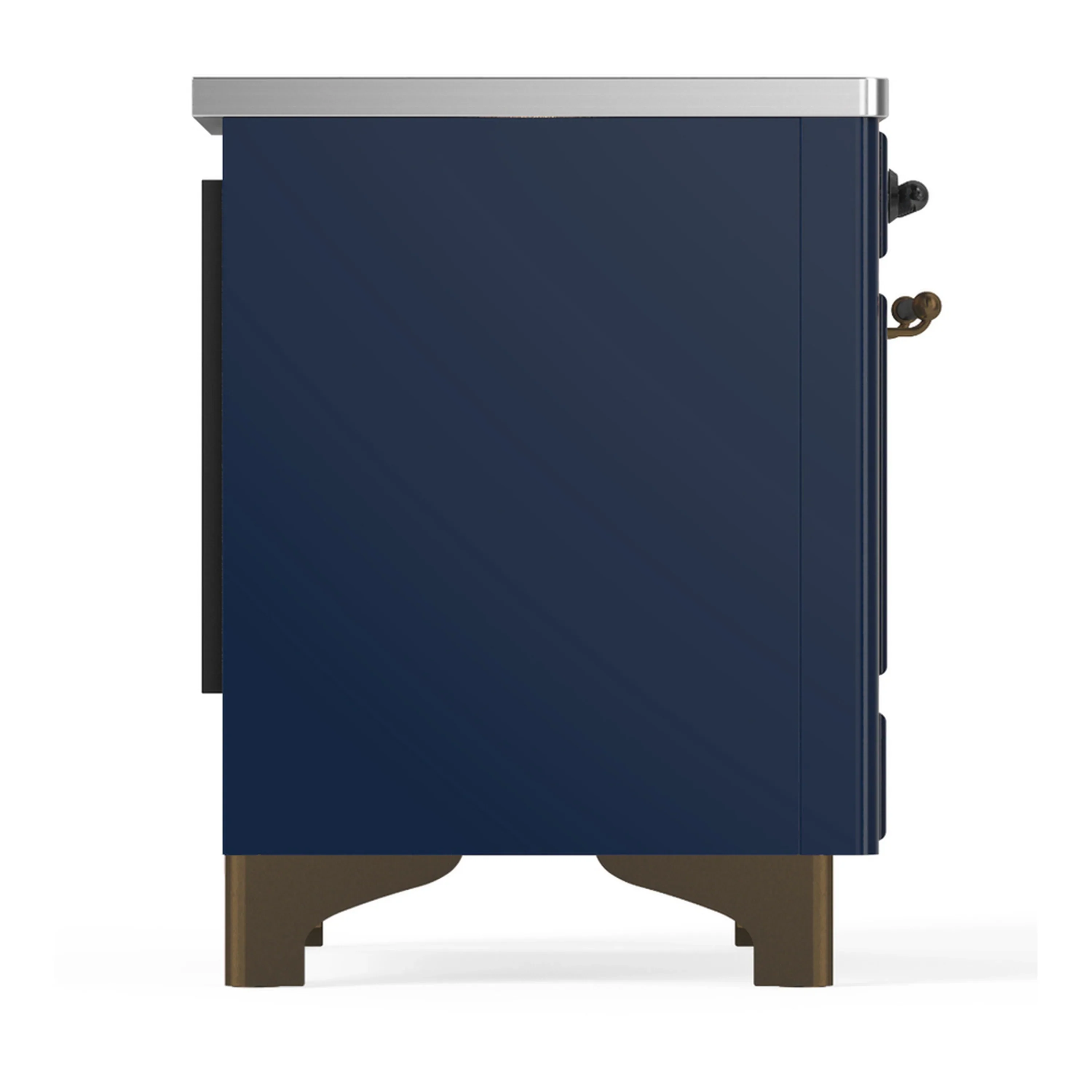 ILVE Majestic III 36-Inch Induction Range with 6 Induction Elements and Solid Door Electric Oven in Mightnight Blue with Burnished Trim (UMIB36QNR3MBB) - Image 6