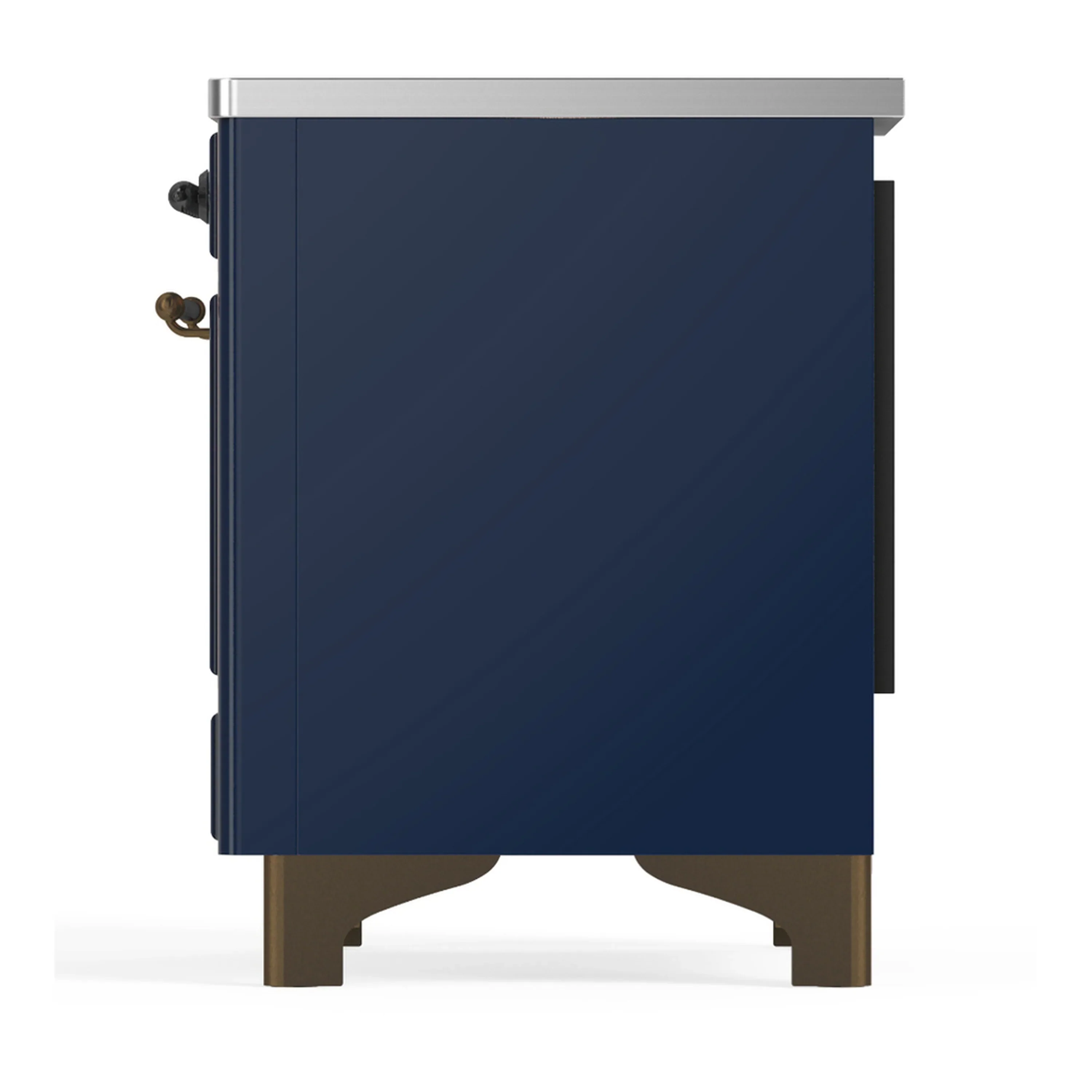 ILVE Majestic III 36-Inch Induction Range with 6 Induction Elements and Solid Door Electric Oven in Mightnight Blue with Burnished Trim (UMIB36QNR3MBB) - Image 7