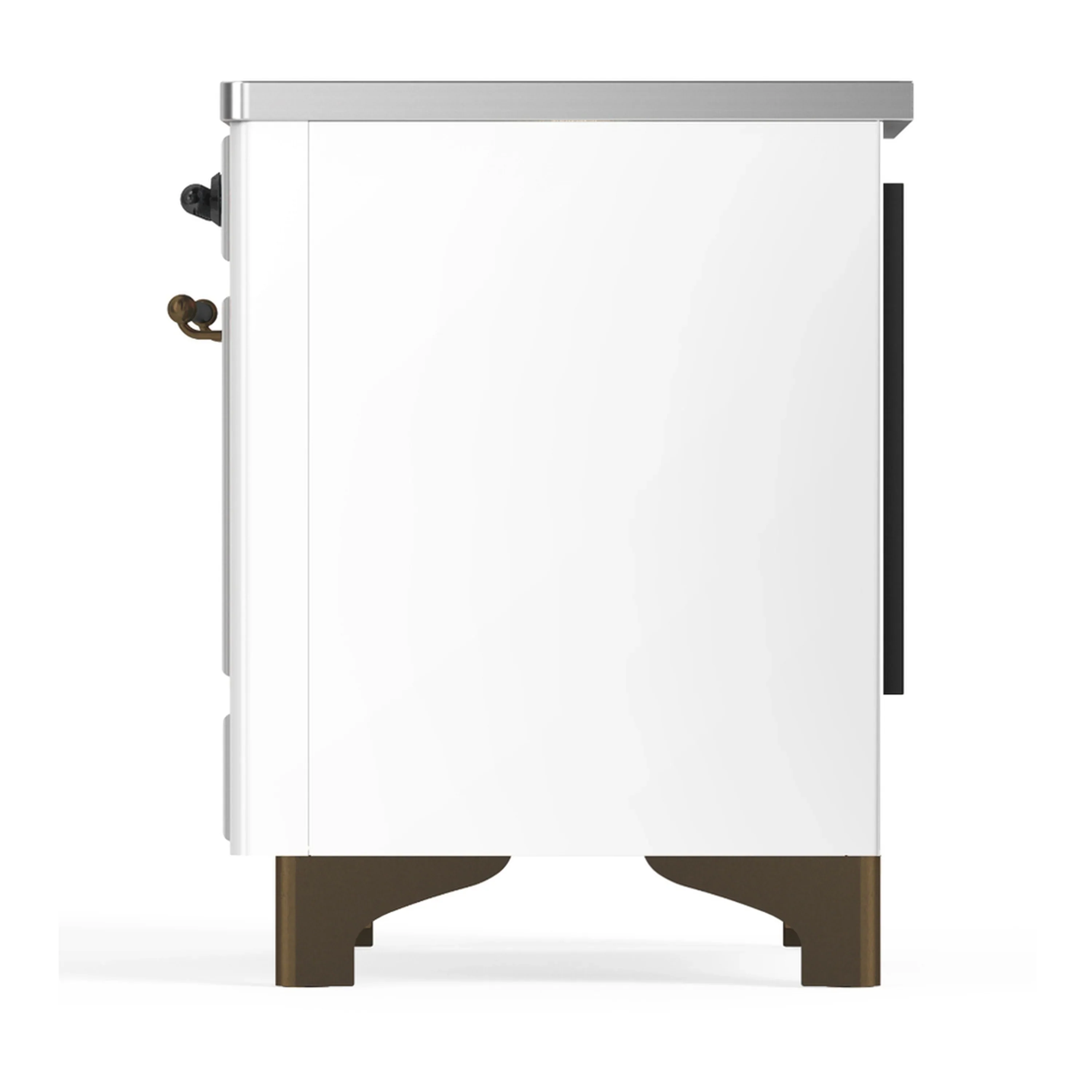 ILVE Majestic III 36-Inch Induction Range with 6 Induction Elements and Triple Glass Door Electric Oven in White with Burnished Trim (UMIB36NR3WHB) - Image 6