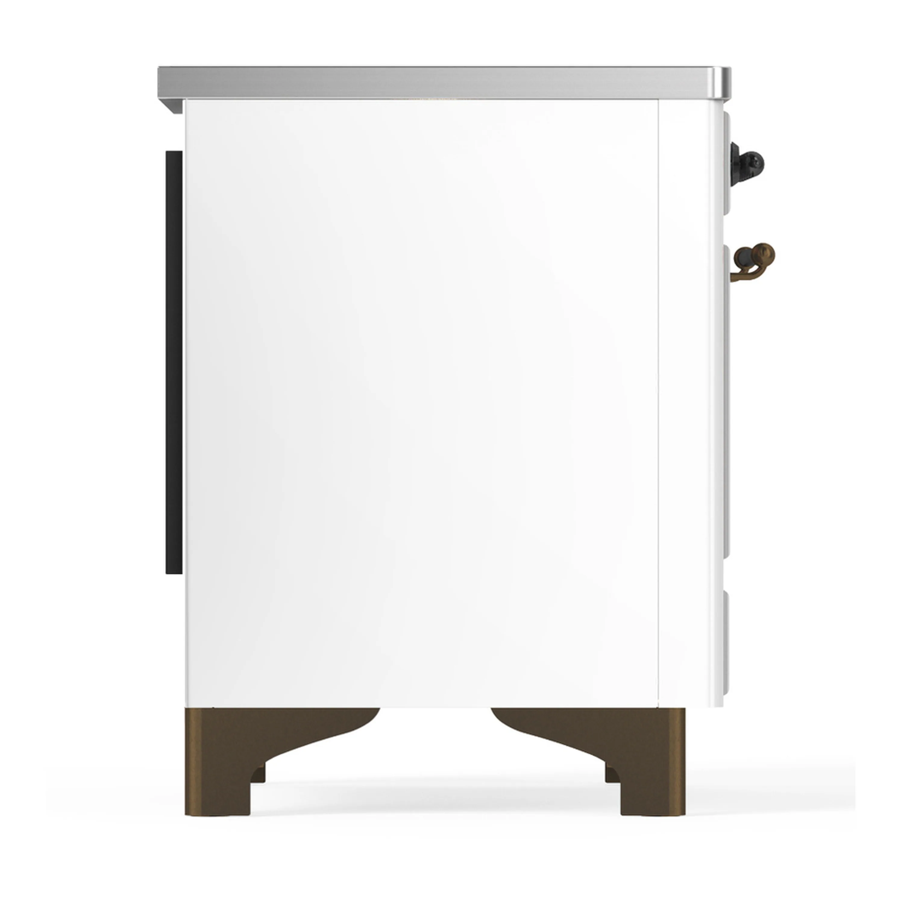 ILVE Majestic III 36-Inch Induction Range with 6 Induction Elements and Triple Glass Door Electric Oven in White with Burnished Trim (UMIB36NR3WHB) - Image 7