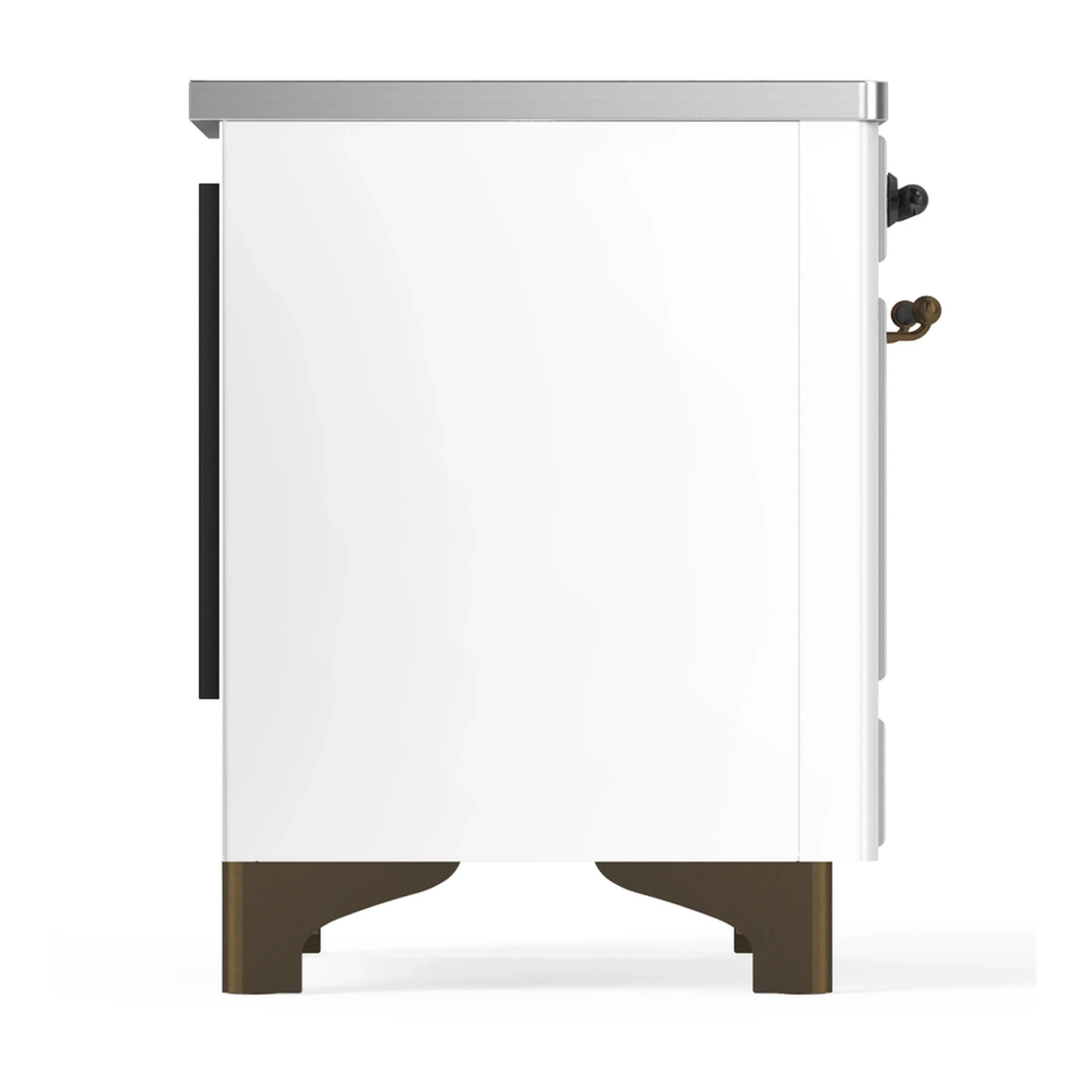ILVE Majestic III 36-Inch Induction Range with 6 Induction Elements and Solid Door Electric Oven in White with Burnished Trim (UMIB36QNR3WHB) - Image 6