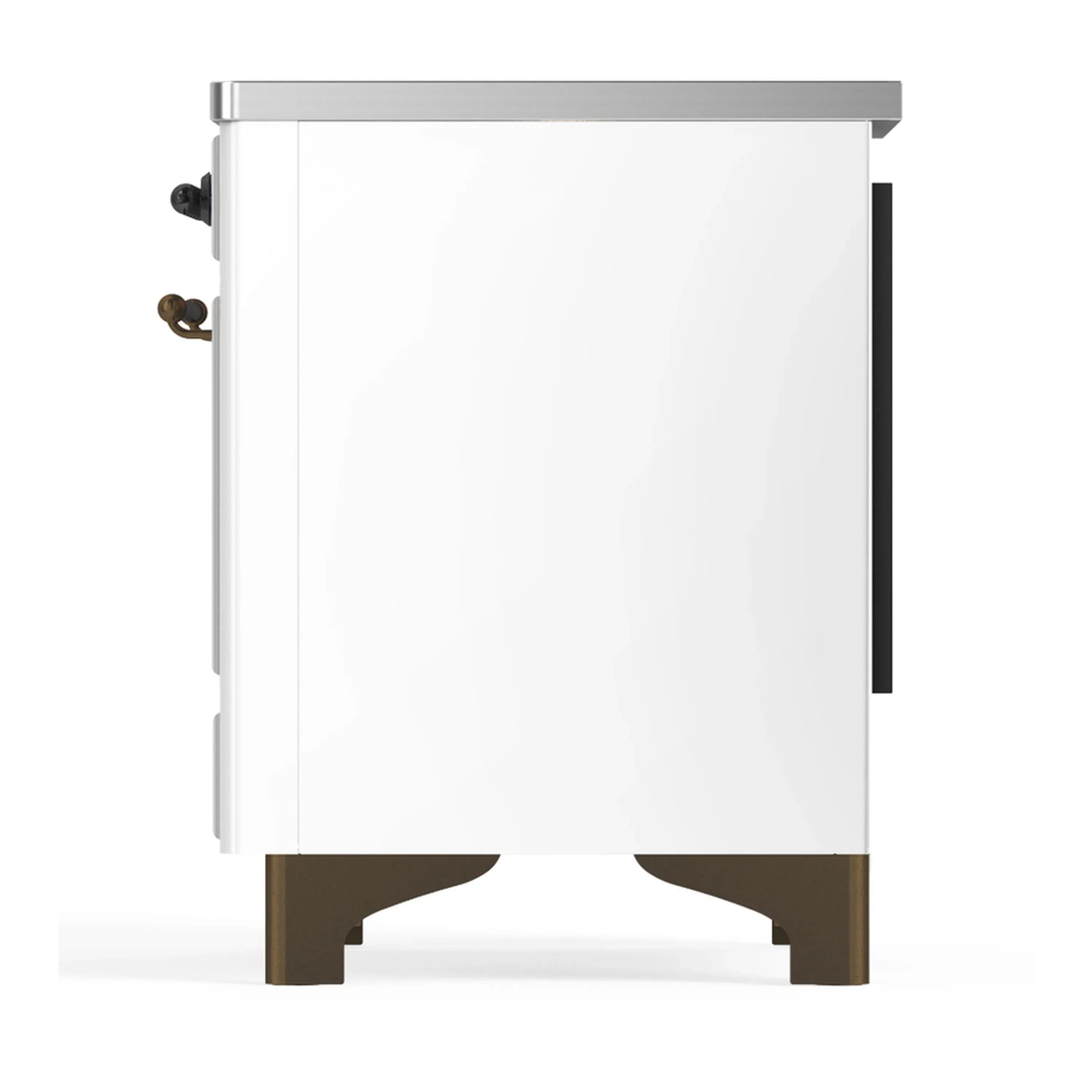 ILVE Majestic III 36-Inch Induction Range with 6 Induction Elements and Solid Door Electric Oven in White with Burnished Trim (UMIB36QNR3WHB) - Image 7