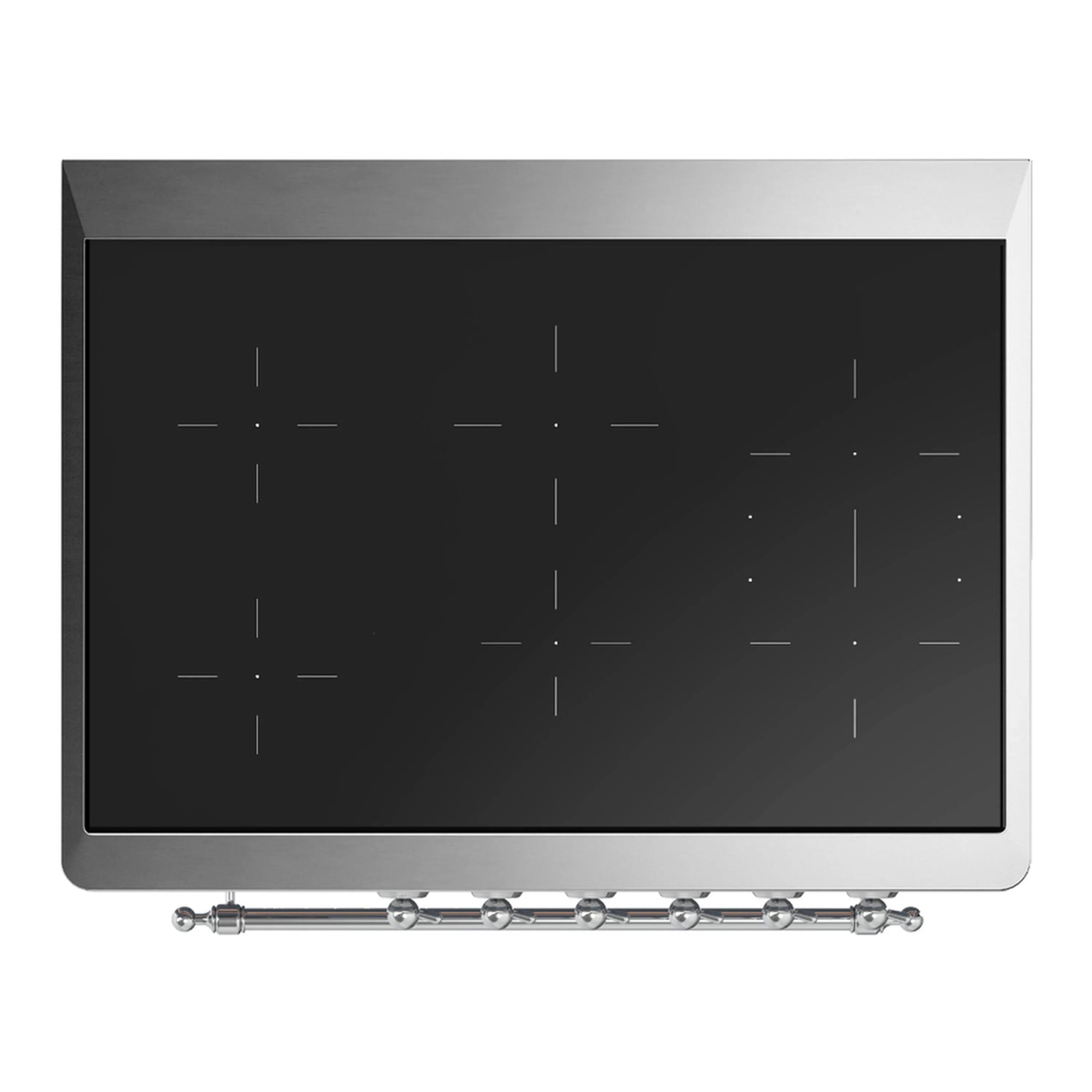 ILVE Majestic III 36-Inch Induction Range with 6 Induction Elements and Solid Door Electric Oven in Blue Grey with Chrome Trim (UMIB36QNR3BGC) - Image 2