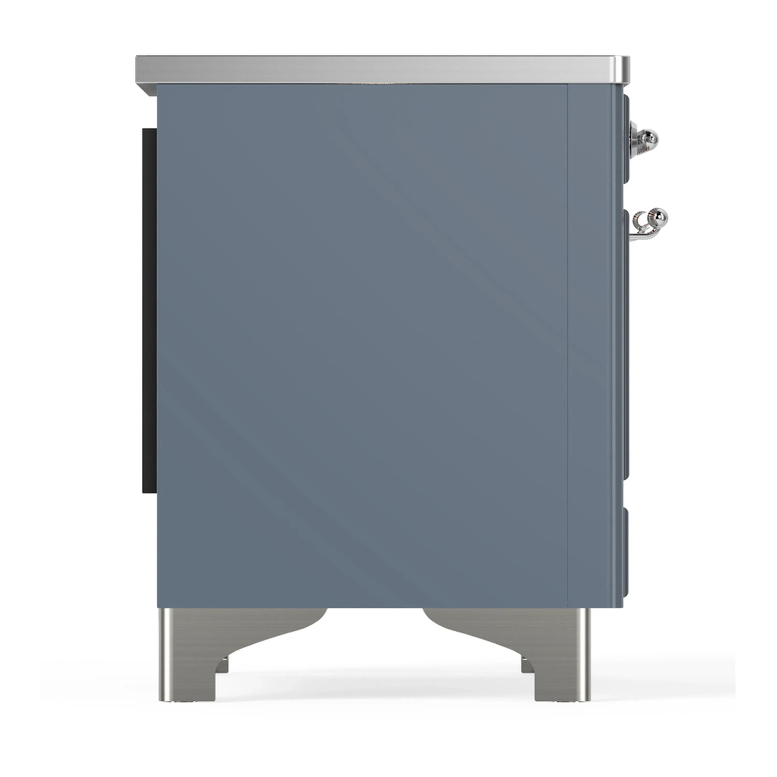 ILVE Majestic III 36-Inch Induction Range with 6 Induction Elements and Solid Door Electric Oven in Blue Grey with Chrome Trim (UMIB36QNR3BGC) - Image 6