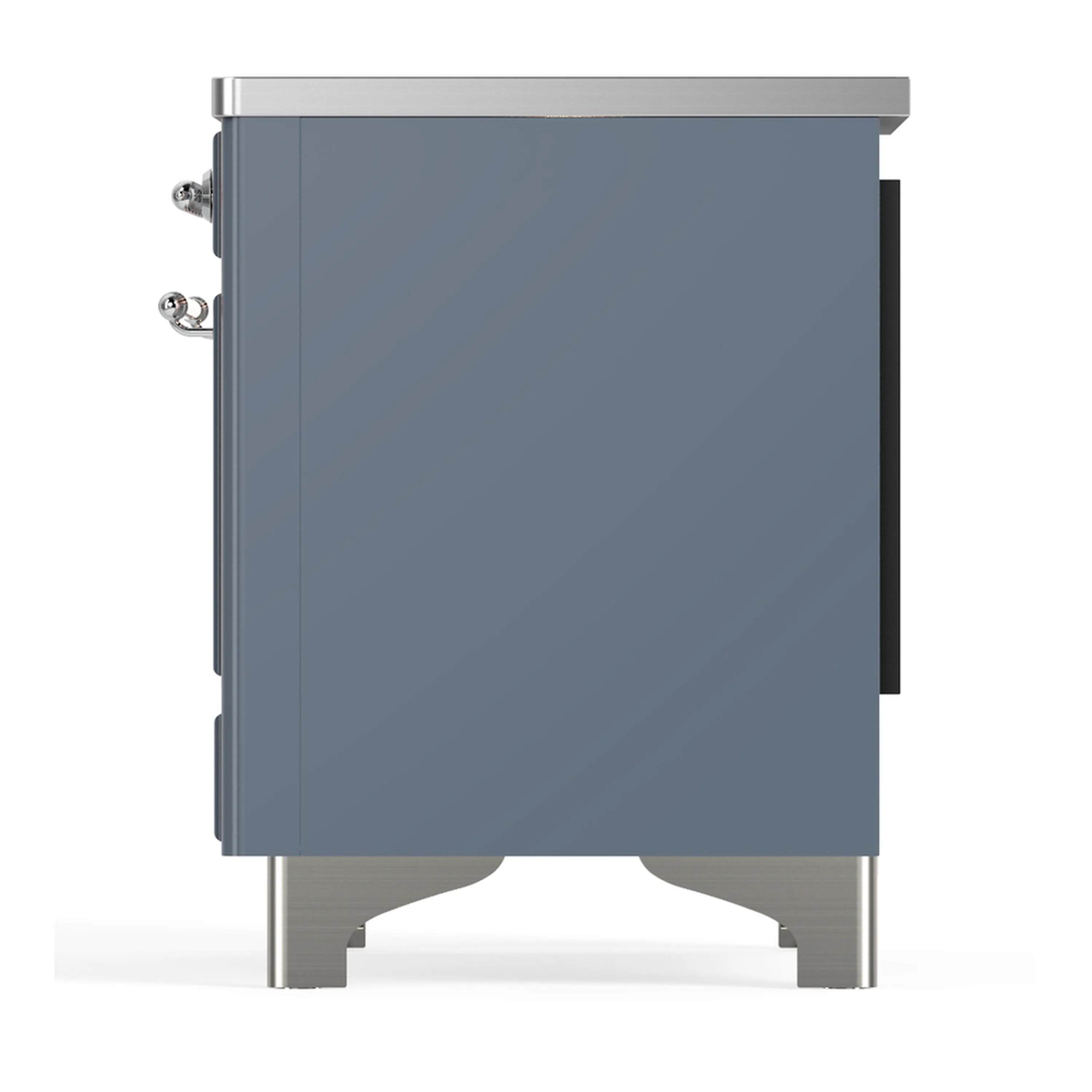 ILVE Majestic III 36-Inch Induction Range with 6 Induction Elements and Solid Door Electric Oven in Blue Grey with Chrome Trim (UMIB36QNR3BGC) - Image 7