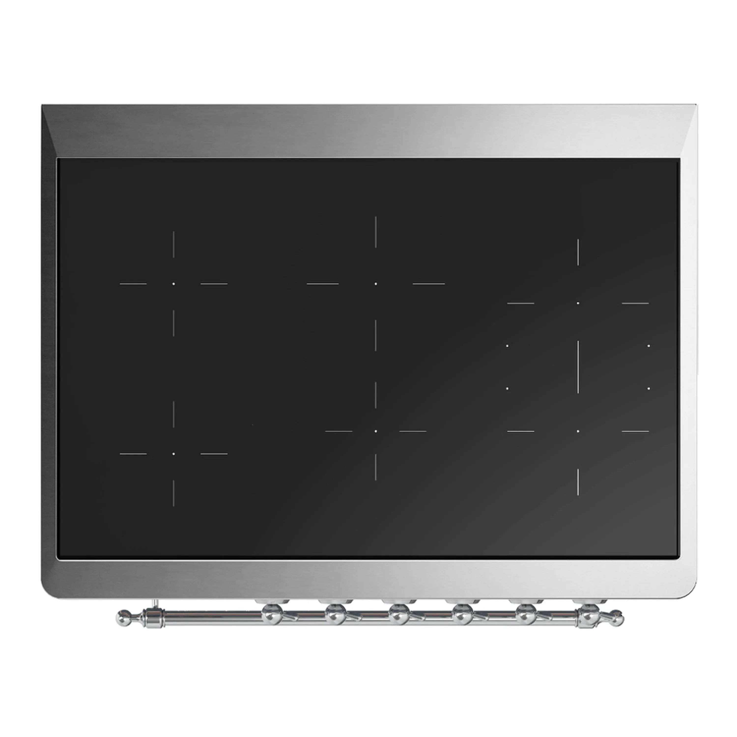 ILVE Majestic III 36-Inch Induction Range with 6 Induction Elements and Triple Glass Door Electric Oven in Burgundy with Chrome Trim (UMIB36NR3BUC) - Image 2