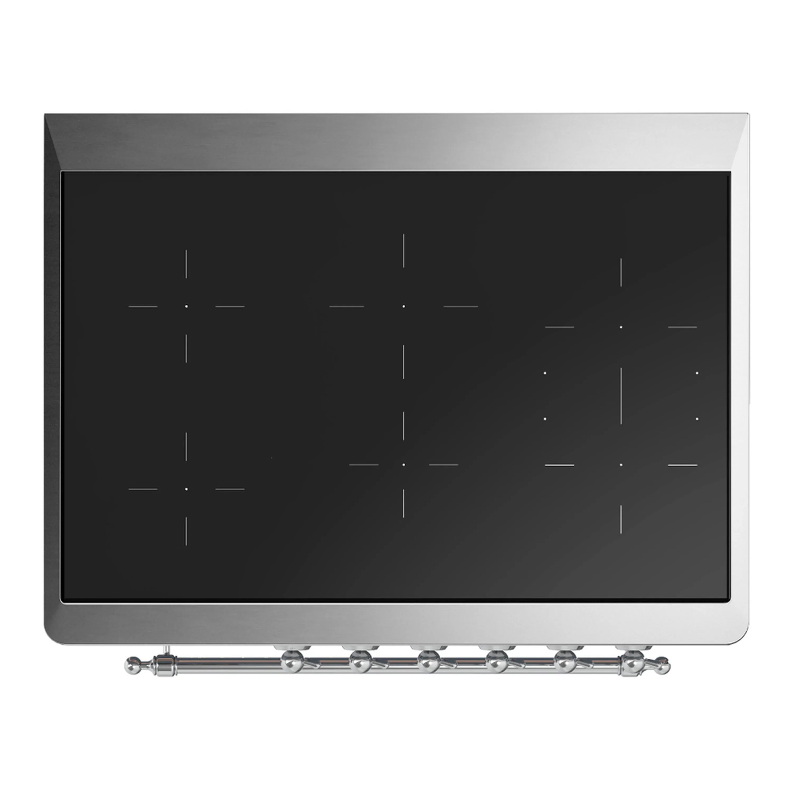 ILVE Majestic III 36-Inch Induction Range with 6 Induction Elements and Solid Door Electric Oven in Burgundy with Chrome Trim (UMIB36QNR3BUC) - Image 2