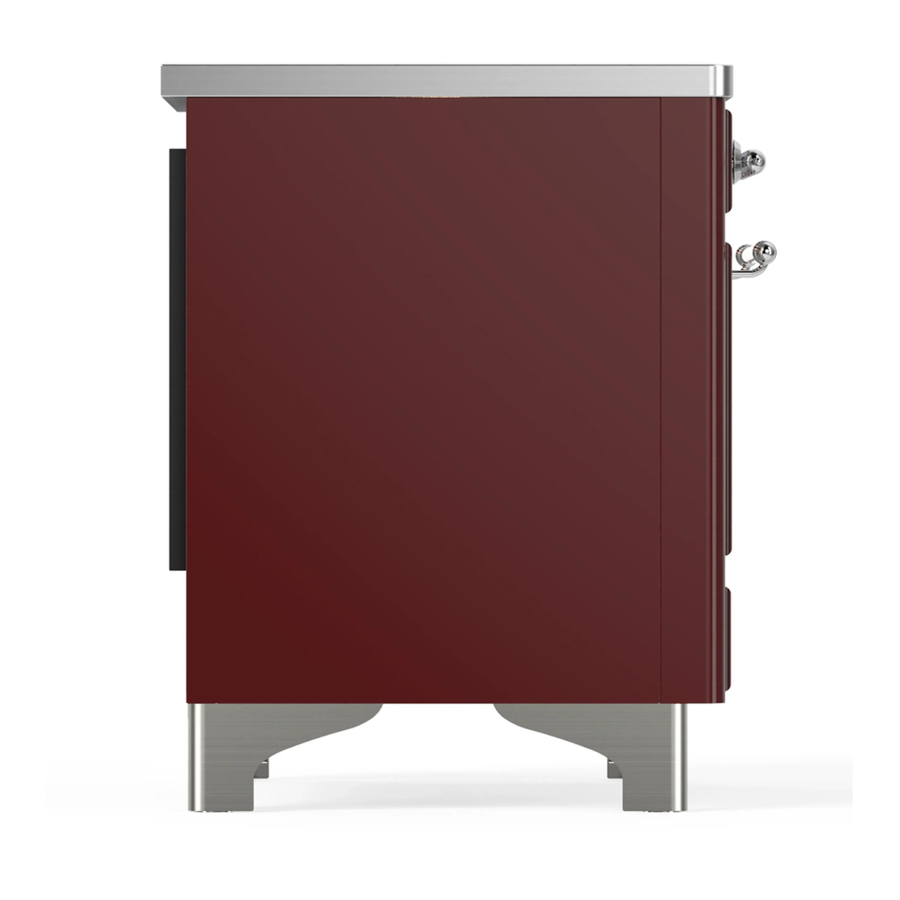 ILVE Majestic III 36-Inch Induction Range with 6 Induction Elements and Solid Door Electric Oven in Burgundy with Chrome Trim (UMIB36QNR3BUC) - Image 6