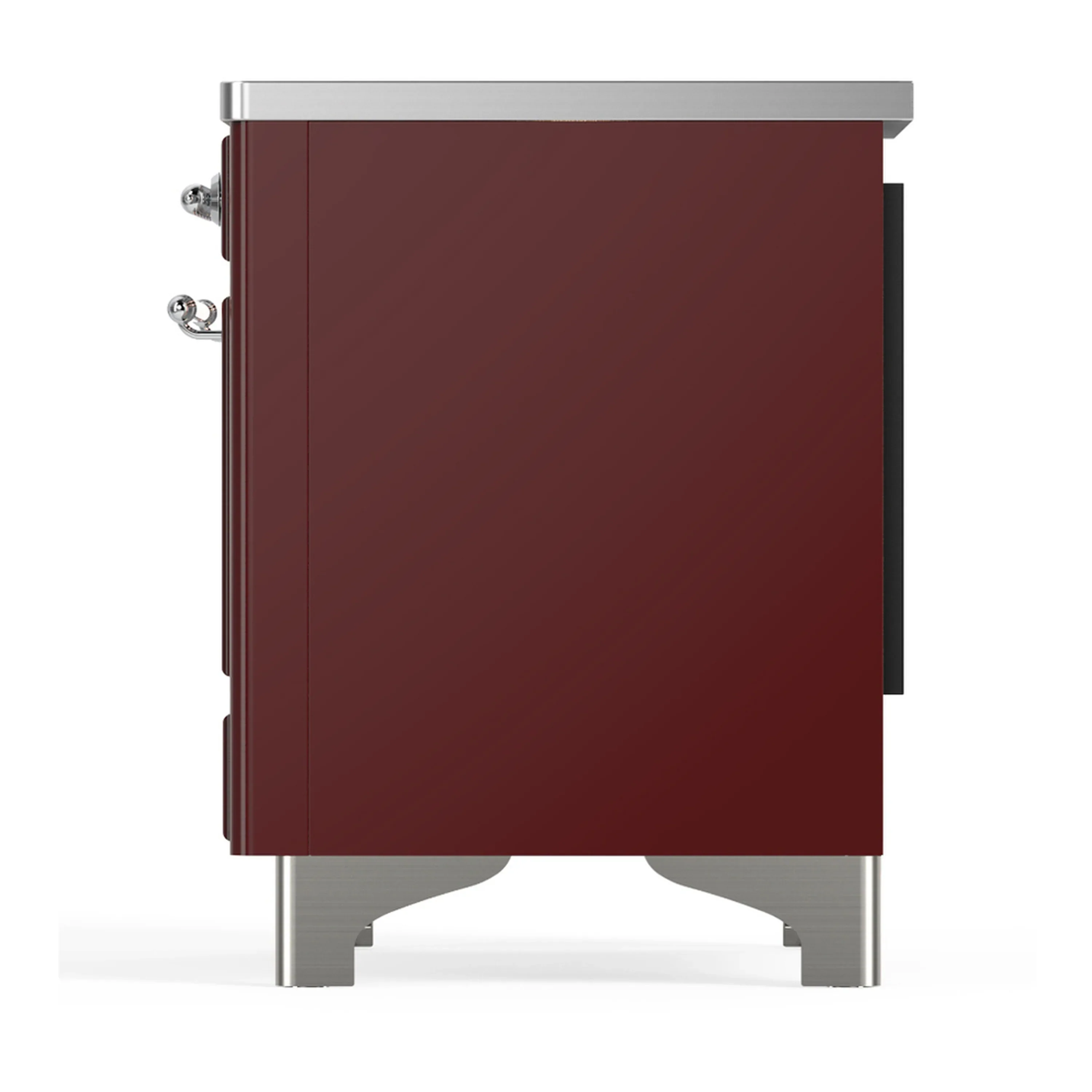 ILVE Majestic III 36-Inch Induction Range with 6 Induction Elements and Solid Door Electric Oven in Burgundy with Chrome Trim (UMIB36QNR3BUC) - Image 7