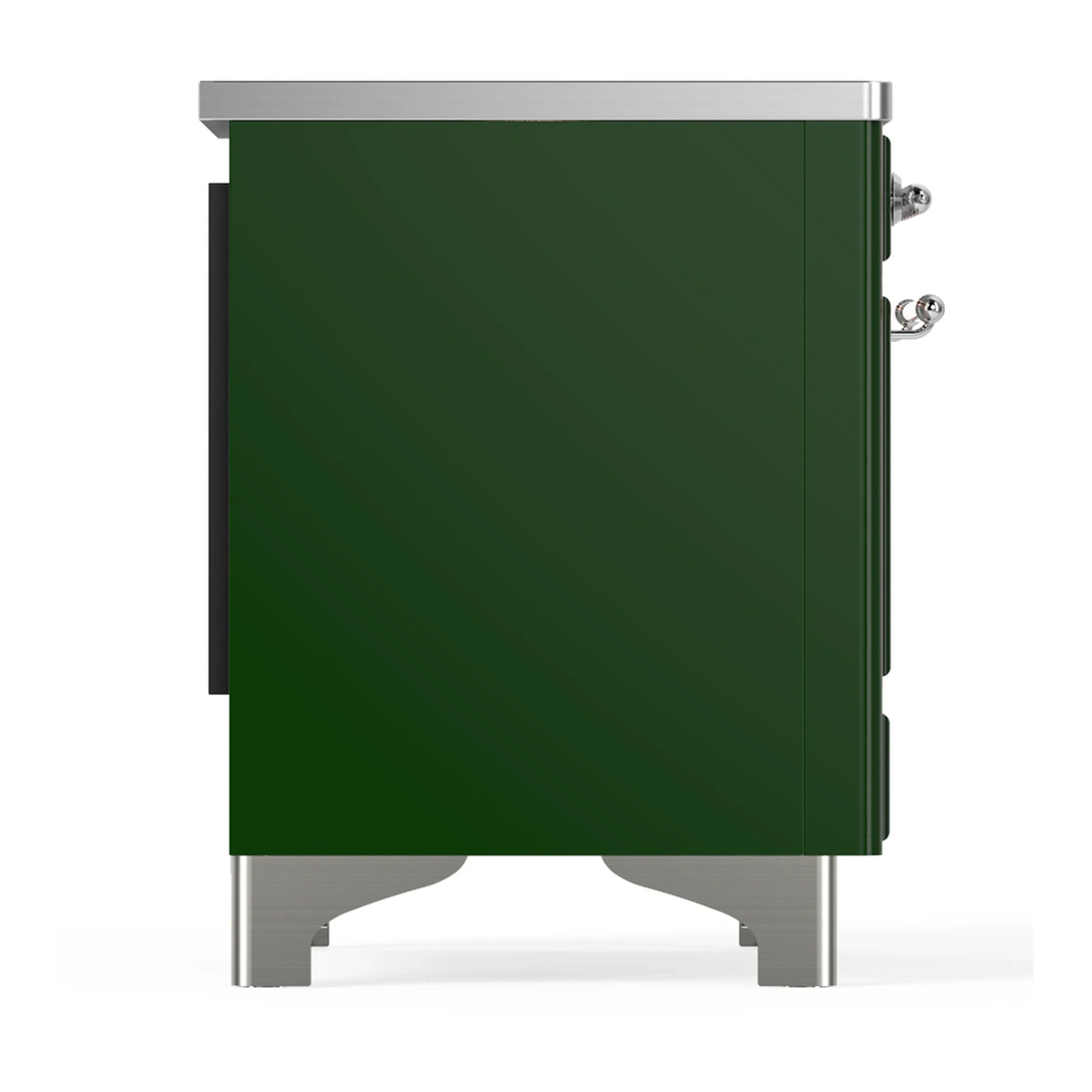 ILVE Majestic III 36-Inch Induction Range with 6 Induction Elements and Solid Door Electric Oven in Emerald Green with Chrome Trim (UMIB36QNR3EGC) - Image 6