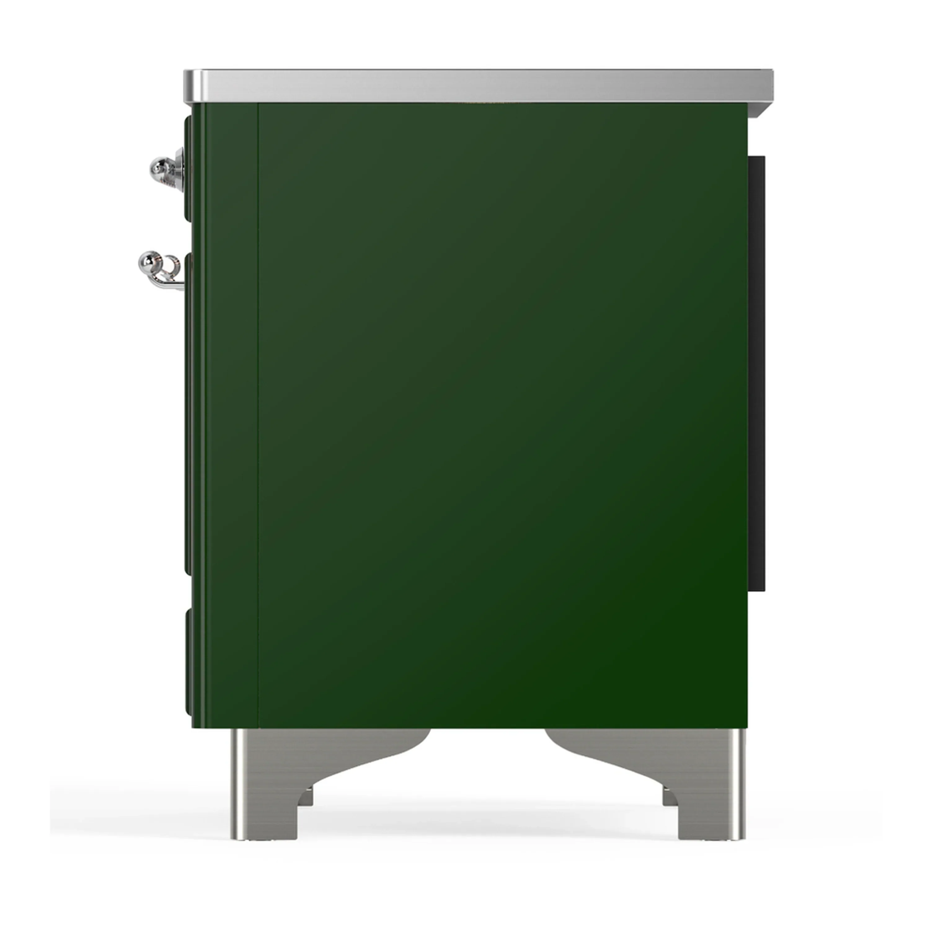 ILVE Majestic III 36-Inch Induction Range with 6 Induction Elements and Solid Door Electric Oven in Emerald Green with Chrome Trim (UMIB36QNR3EGC) - Image 7