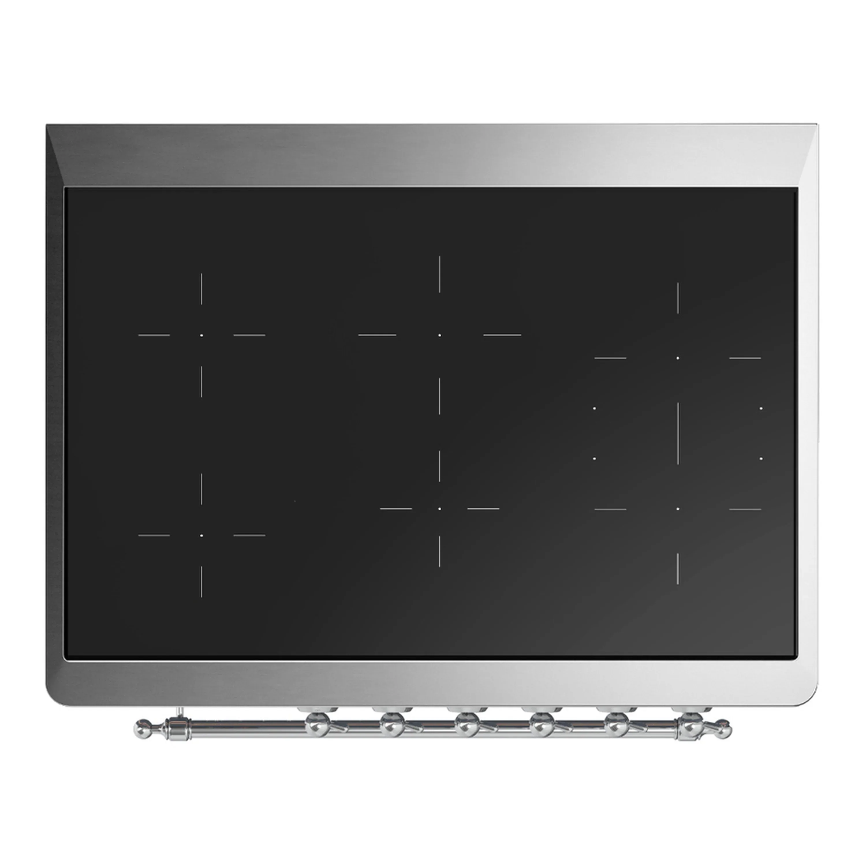 ILVE Majestic III 36-Inch Induction Range with 6 Induction Elements and Triple Glass Door Electric Oven in Glossy Black with Chrome Trim (UMIB36NR3BKC) - Image 2