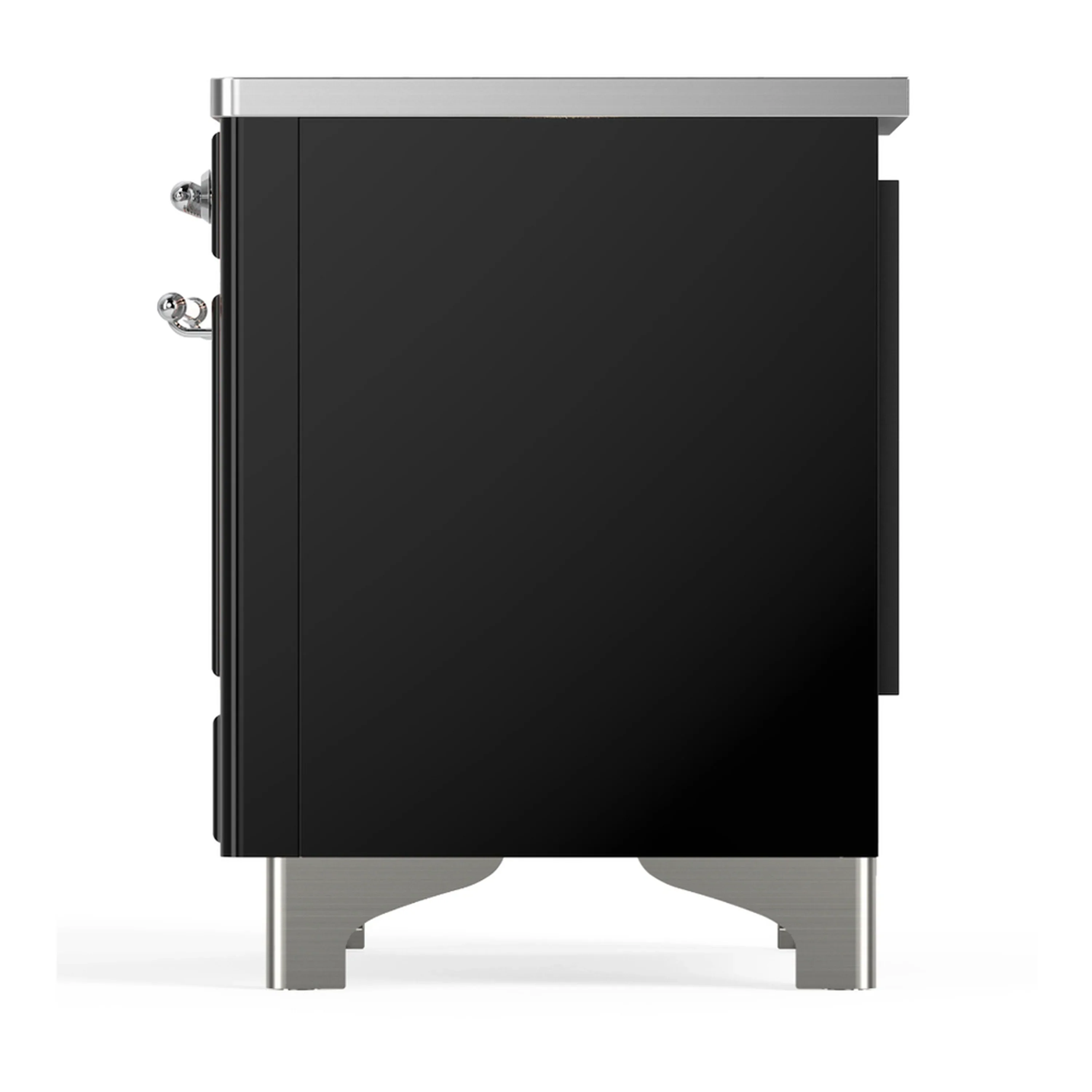 ILVE Majestic III 36-Inch Induction Range with 6 Induction Elements and Solid Door Electric Oven in Glossy Black with Chrome Trim (UMIB36QNR3BKC) - Image 7