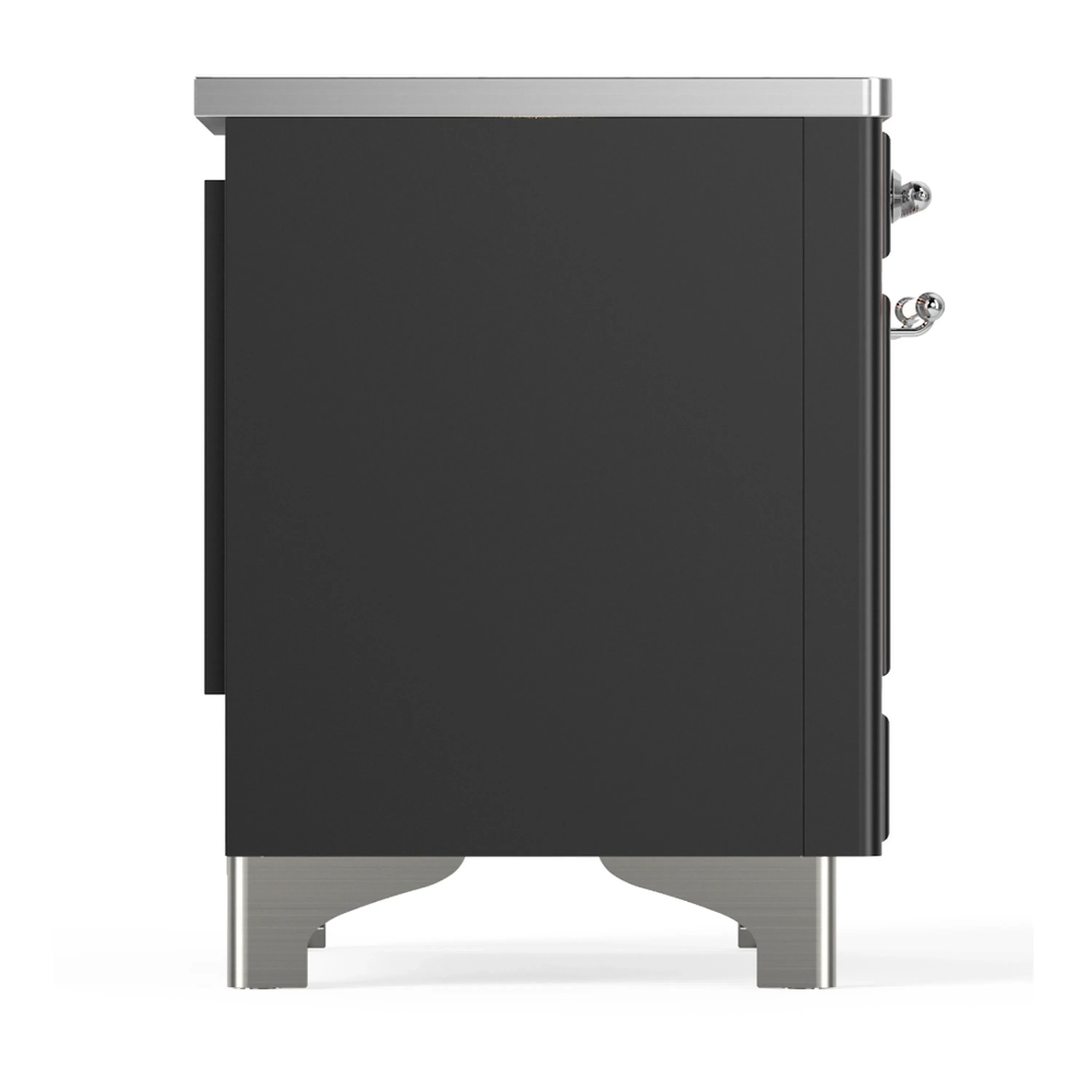 ILVE Majestic III 36-Inch Induction Range with 6 Induction Elements and Solid Door Electric Oven in Matte Graphite with Chrome Trim (UMIB36QNR3MGC) - Image 6