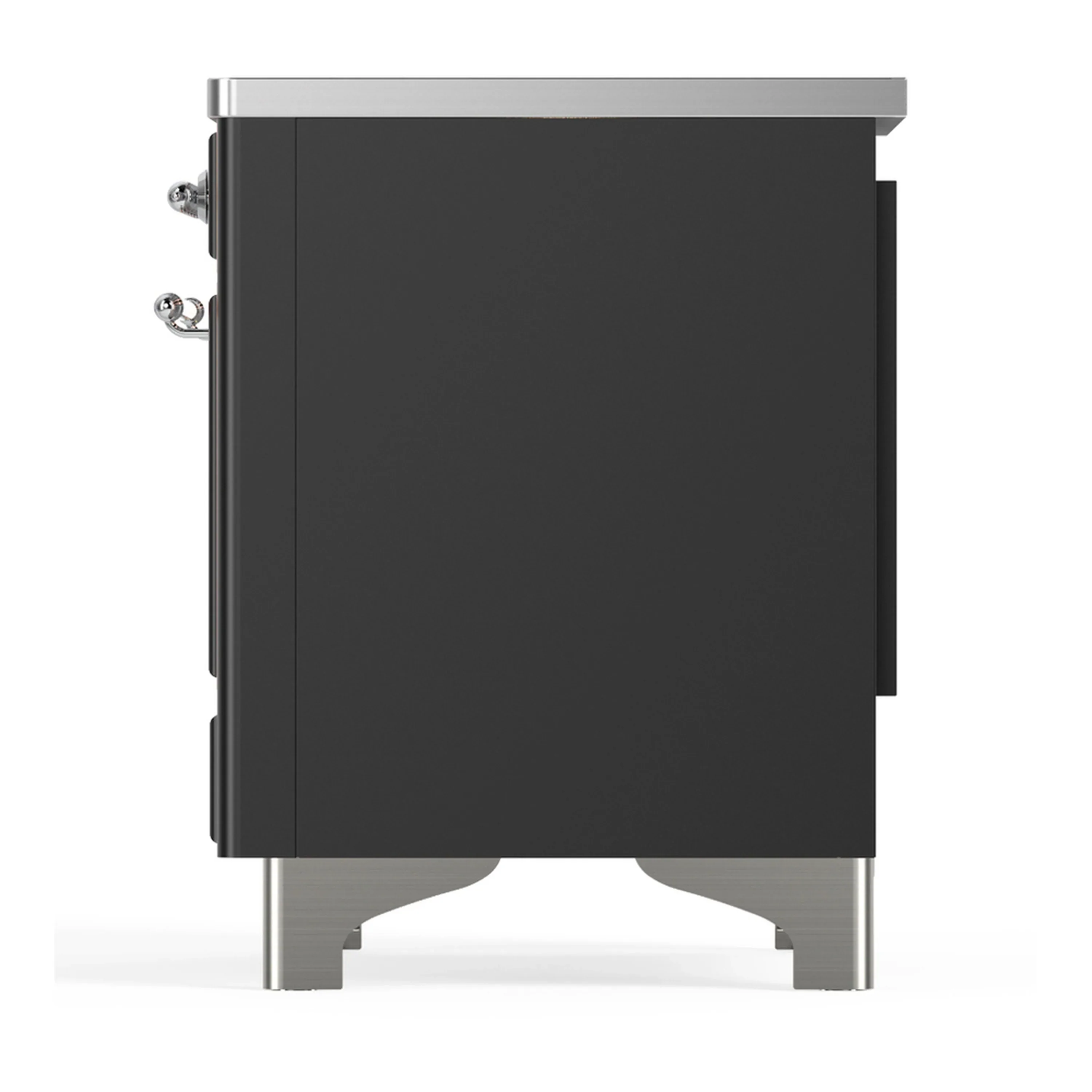 ILVE Majestic III 36-Inch Induction Range with 6 Induction Elements and Solid Door Electric Oven in Matte Graphite with Chrome Trim (UMIB36QNR3MGC) - Image 7