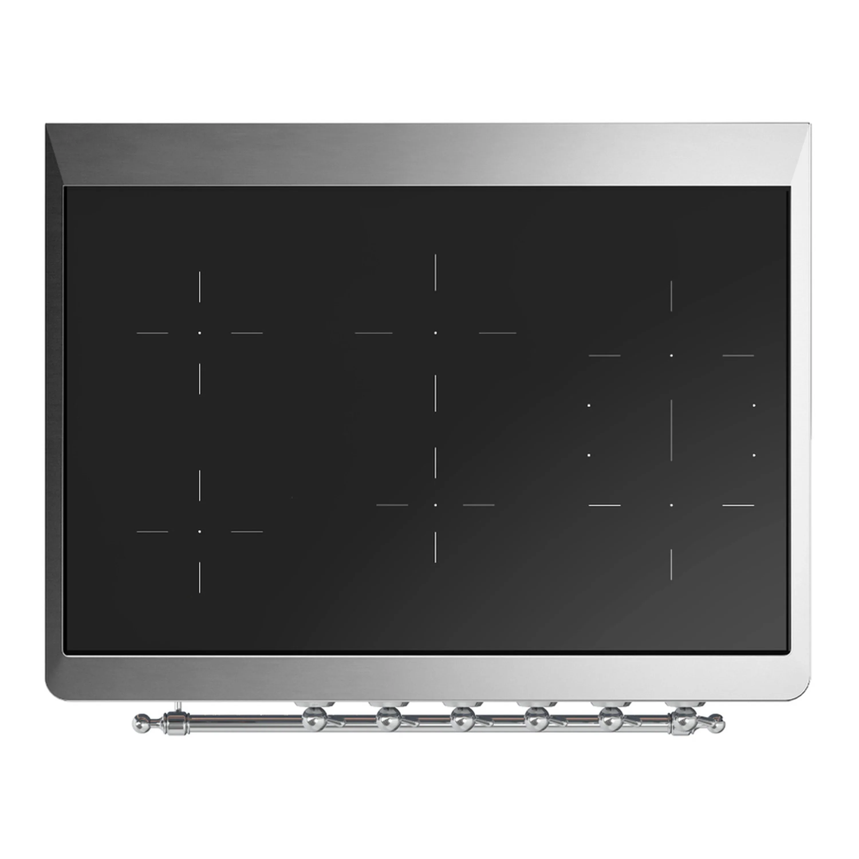 ILVE Majestic III 36-Inch Induction Range with 6 Induction Elements and Solid Door Electric Oven in Mightnight Blue with Chrome Trim (UMIB36QNR3MBC) - Image 2