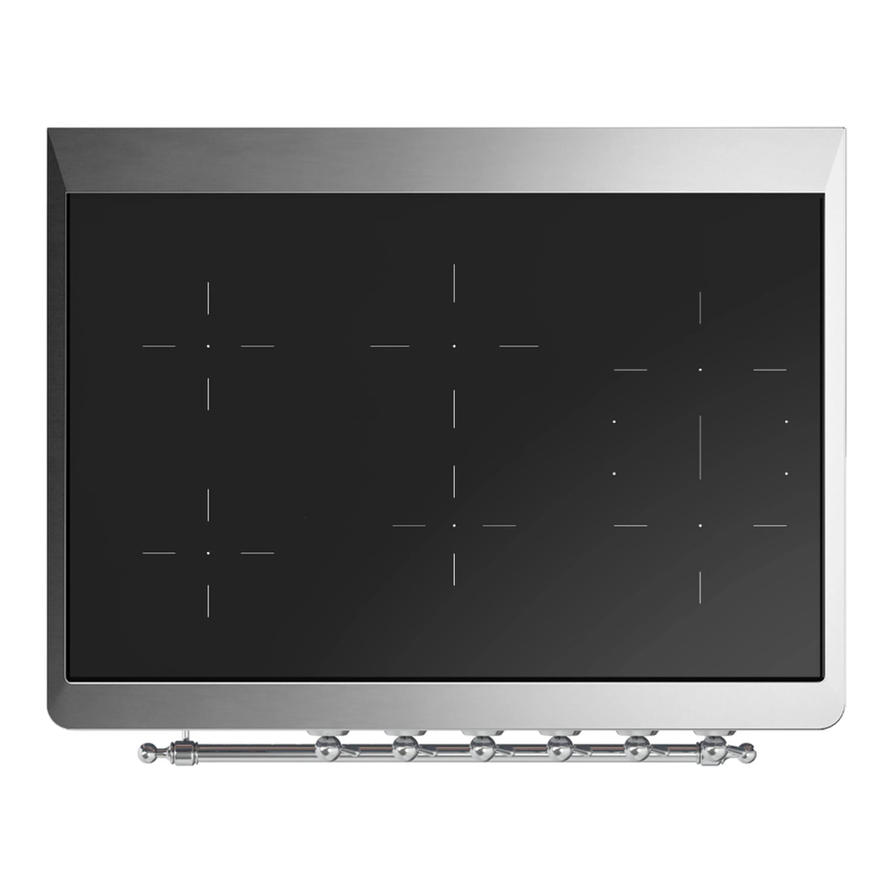 ILVE Majestic III 36-Inch Induction Range with 6 Induction Elements and Solid Door Electric Oven in Stainless Steel with Chrome Trim (UMIB36QNR3SSC) - Image 2